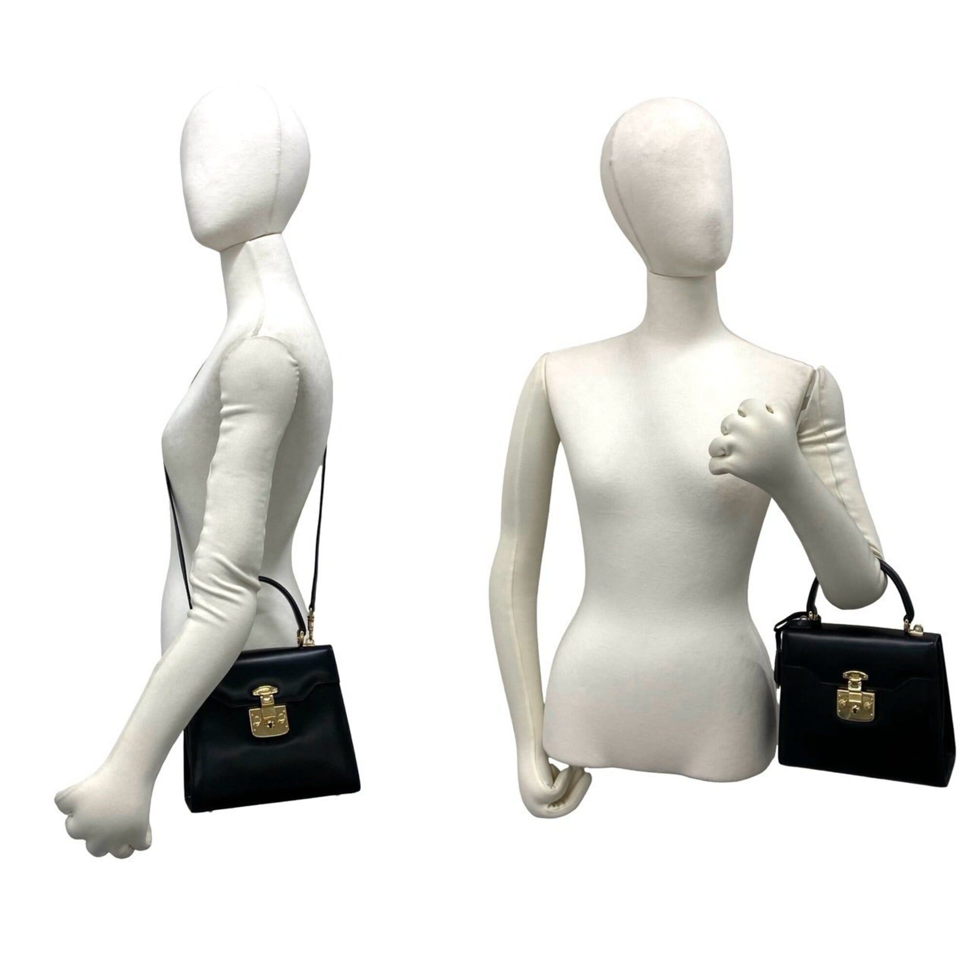 Gucci GUCCI Old Gucci Lady Lock Logo Hardware Leather 2-way Shoulder Bag/Handbag Black 88236 Size ONE SIZE - 2 Thumbnail
