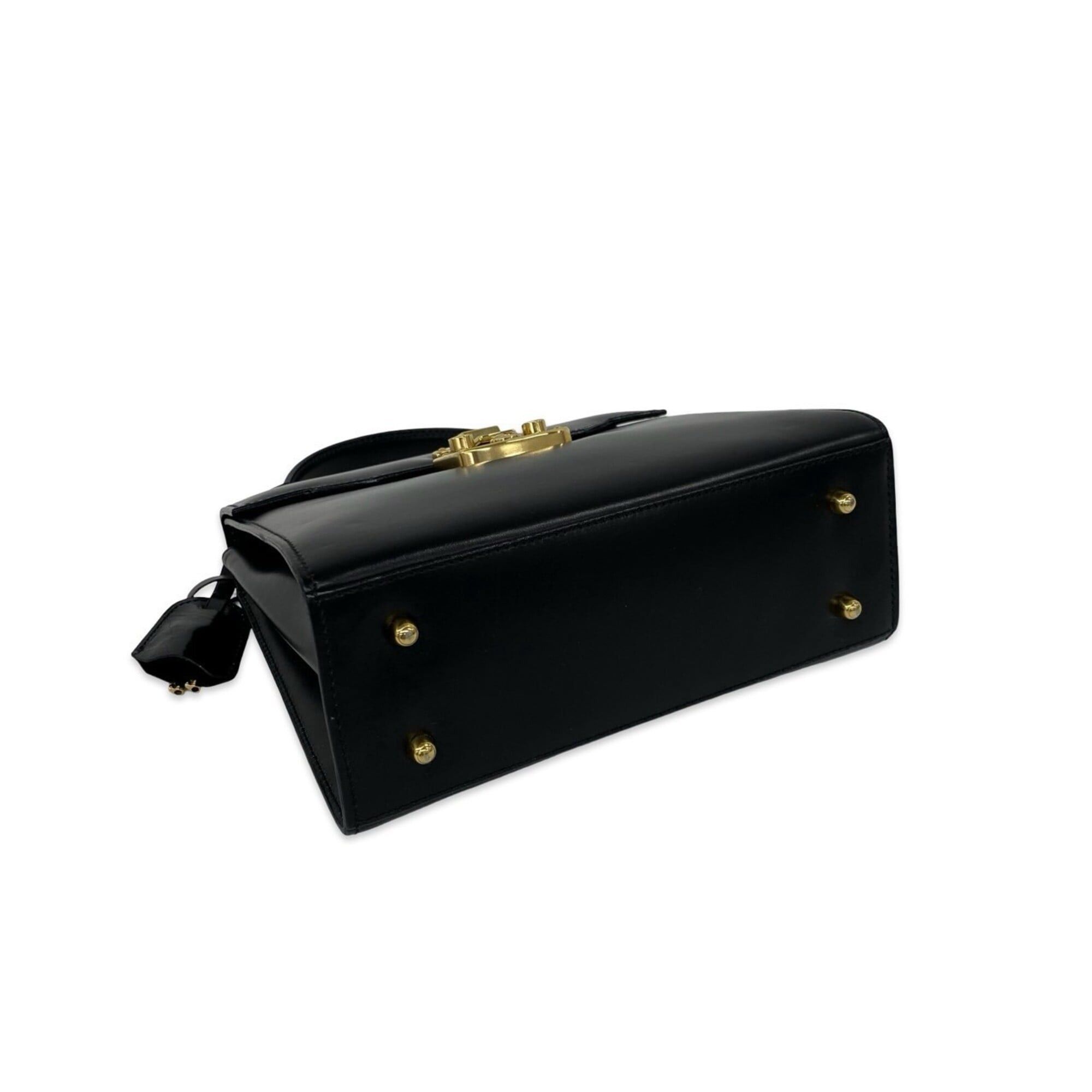 Gucci GUCCI Old Gucci Lady Lock Logo Hardware Leather 2-way Shoulder Bag/Handbag Black 88236 Size ONE SIZE - 7 Thumbnail