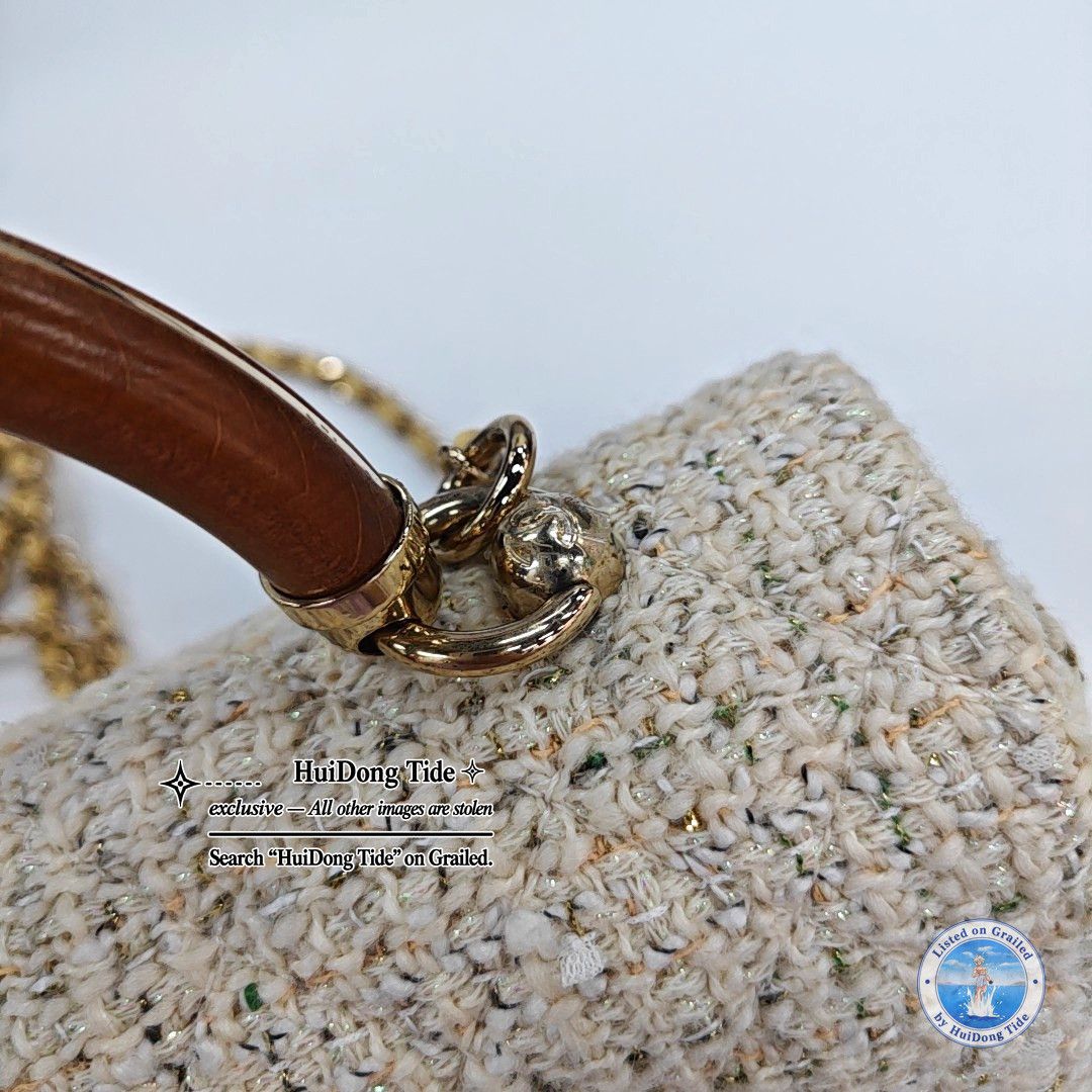Chanel Chanel Tweed Classic Flap Handle Bag ONE SIZE Size ONE SIZE - 12 Thumbnail
