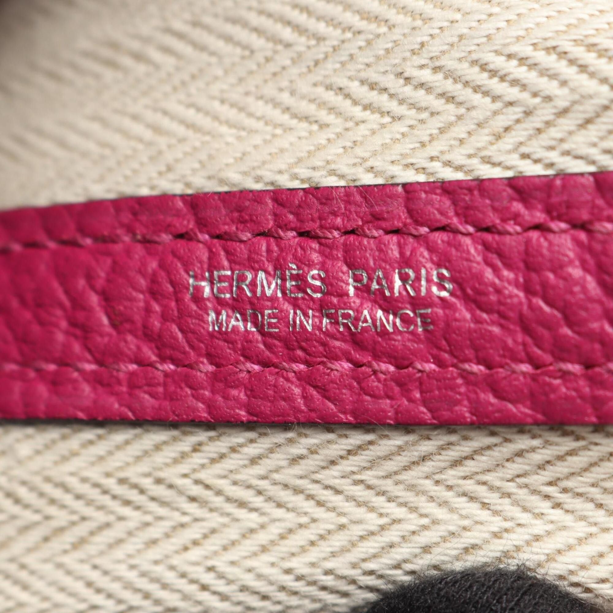 Hermes Hermes Garden Party TPM Rose Purple Tote Bag Handbag Vache Country Women's Pink Size ONE SIZE - 4 Thumbnail
