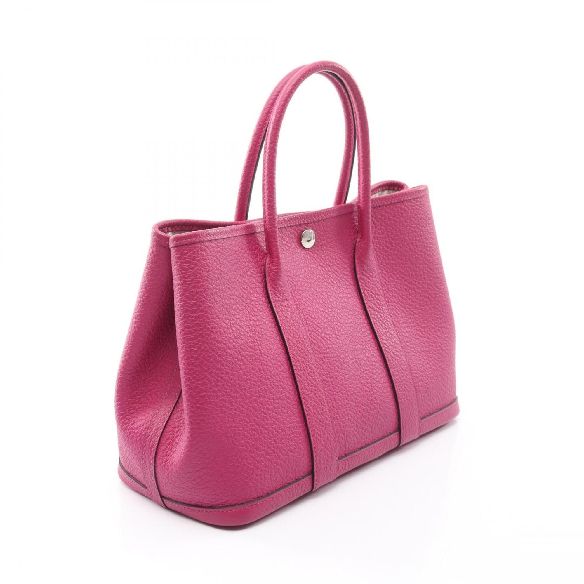 Hermes Hermes Garden Party TPM Rose Purple Tote Bag Handbag Vache Country Women's Pink Size ONE SIZE - 2 Thumbnail