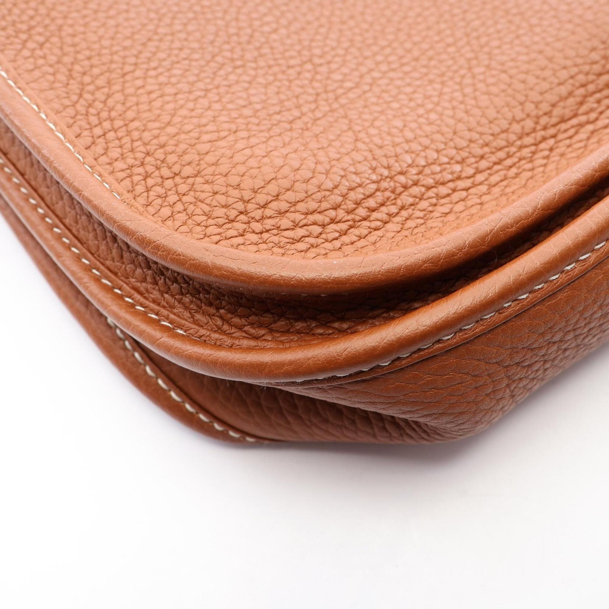 Hermes Hermes Evelyne 3 Trois PM Gold Shoulder Bag/Handbag, Taurillon Clemence Leather, Women's, Brown Tones Size ONE SIZE - 7 Thumbnail