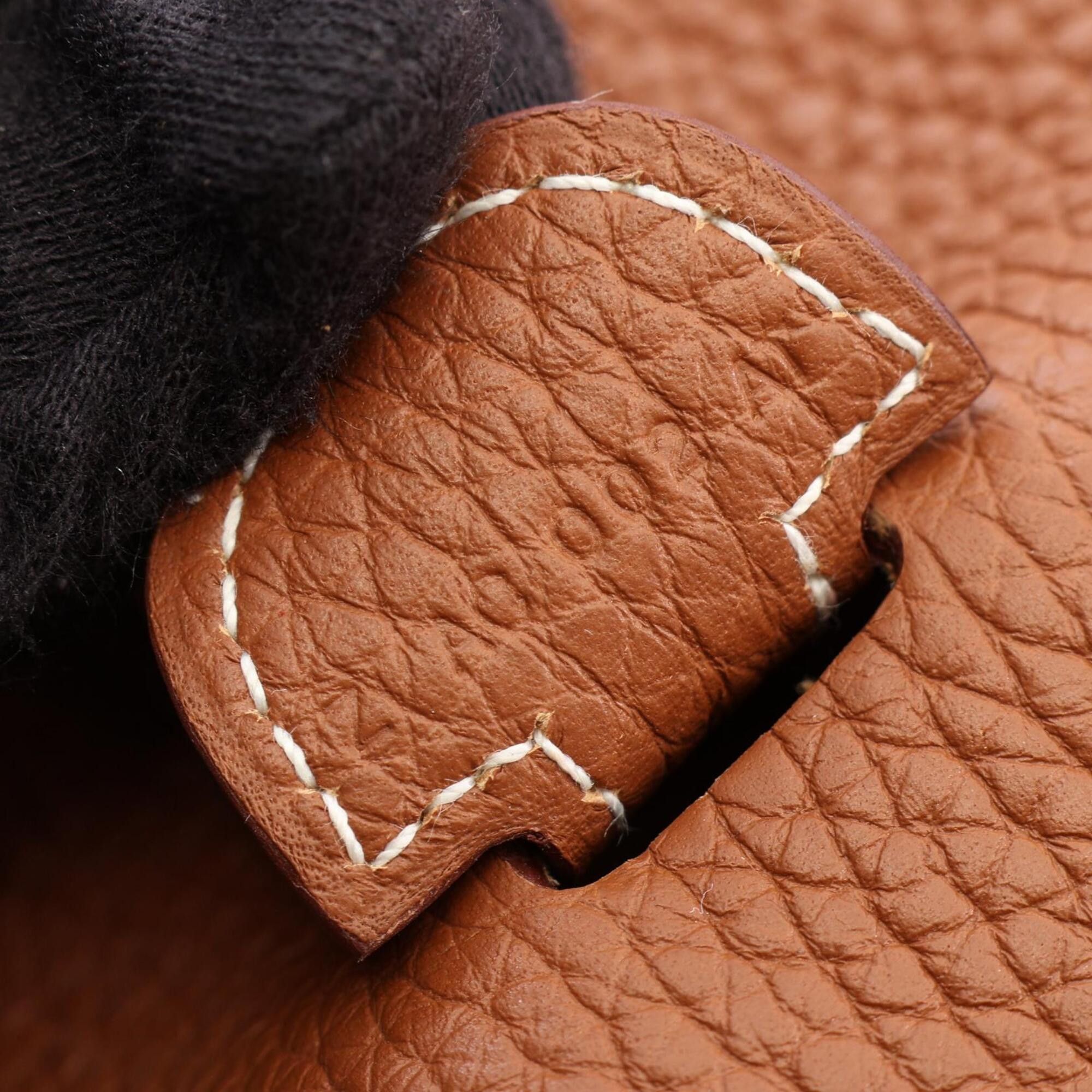 Hermes Hermes Evelyne 3 Trois PM Gold Shoulder Bag/Handbag, Taurillon Clemence Leather, Women's, Brown Tones Size ONE SIZE - 5 Thumbnail