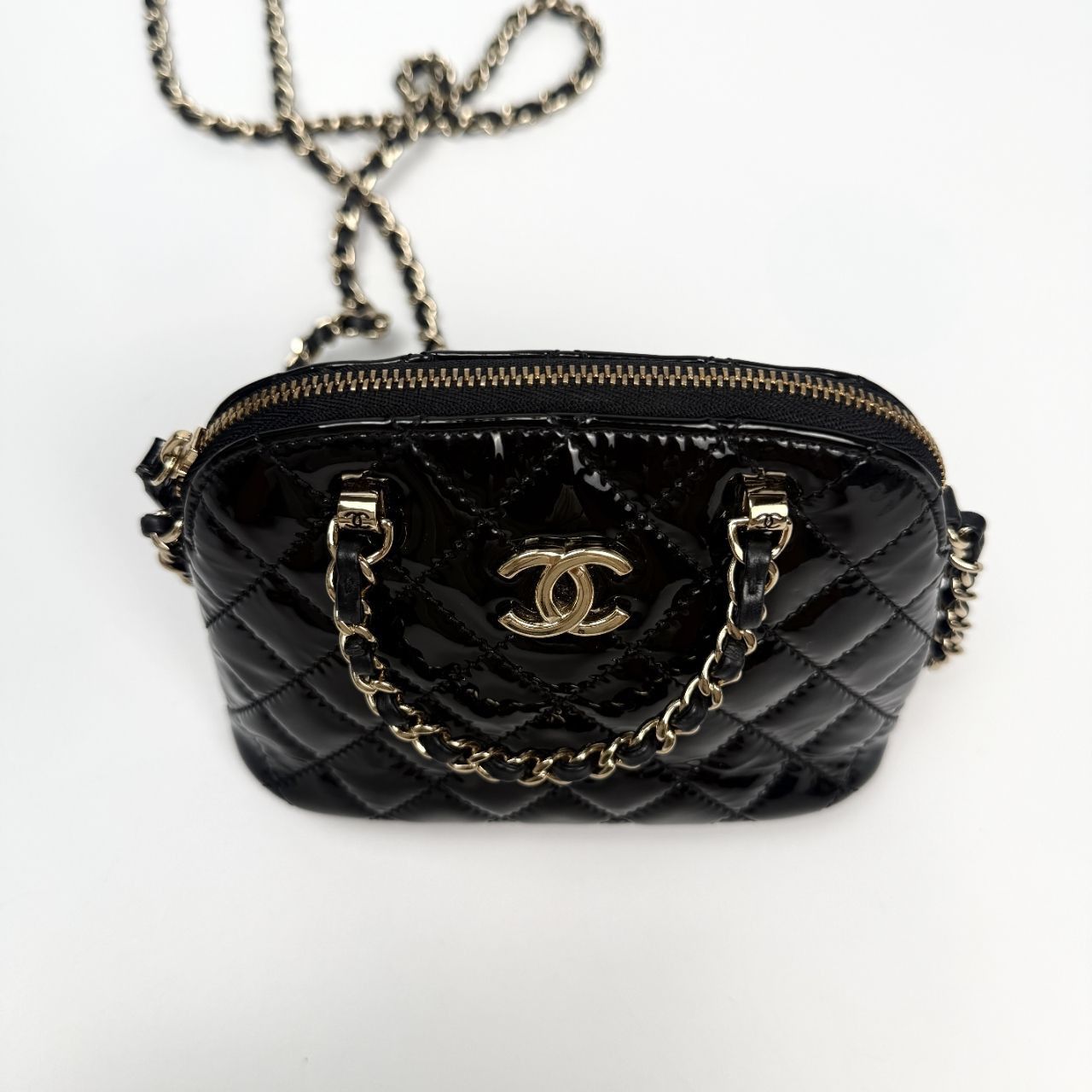 Chanel CHANEL Quilted Patent Leather Dome Bag Size ONE SIZE Size ONE SIZE - 6 Thumbnail