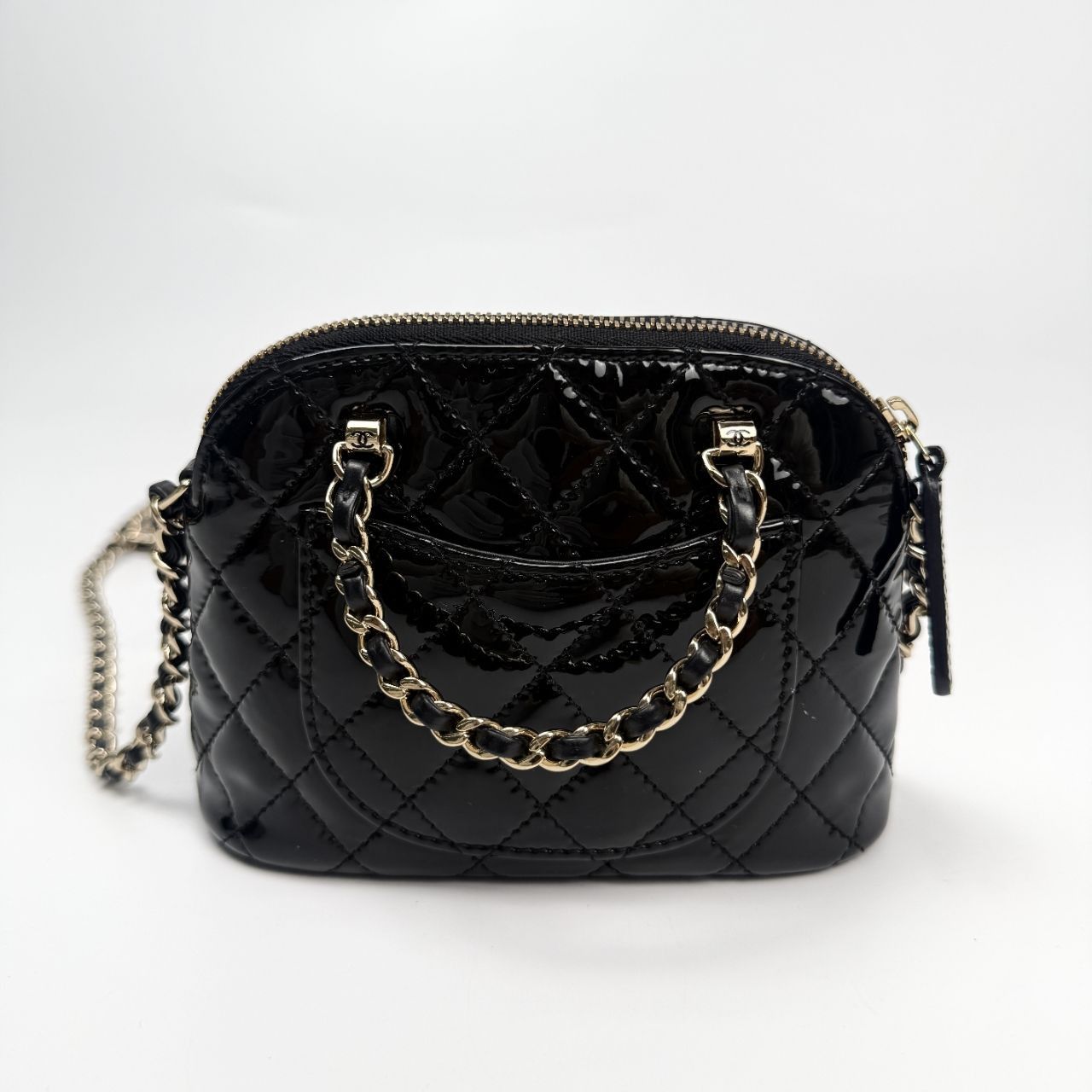 Chanel CHANEL Quilted Patent Leather Dome Bag Size ONE SIZE Size ONE SIZE - 4 Thumbnail