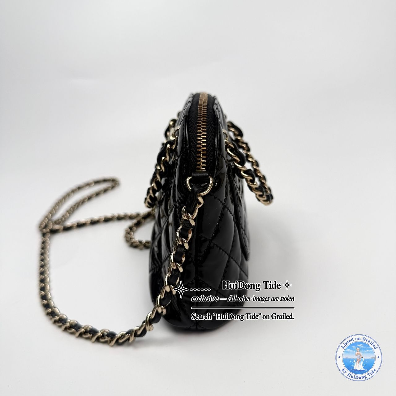 Chanel CHANEL Quilted Patent Leather Dome Bag Size ONE SIZE Size ONE SIZE - 9 Thumbnail