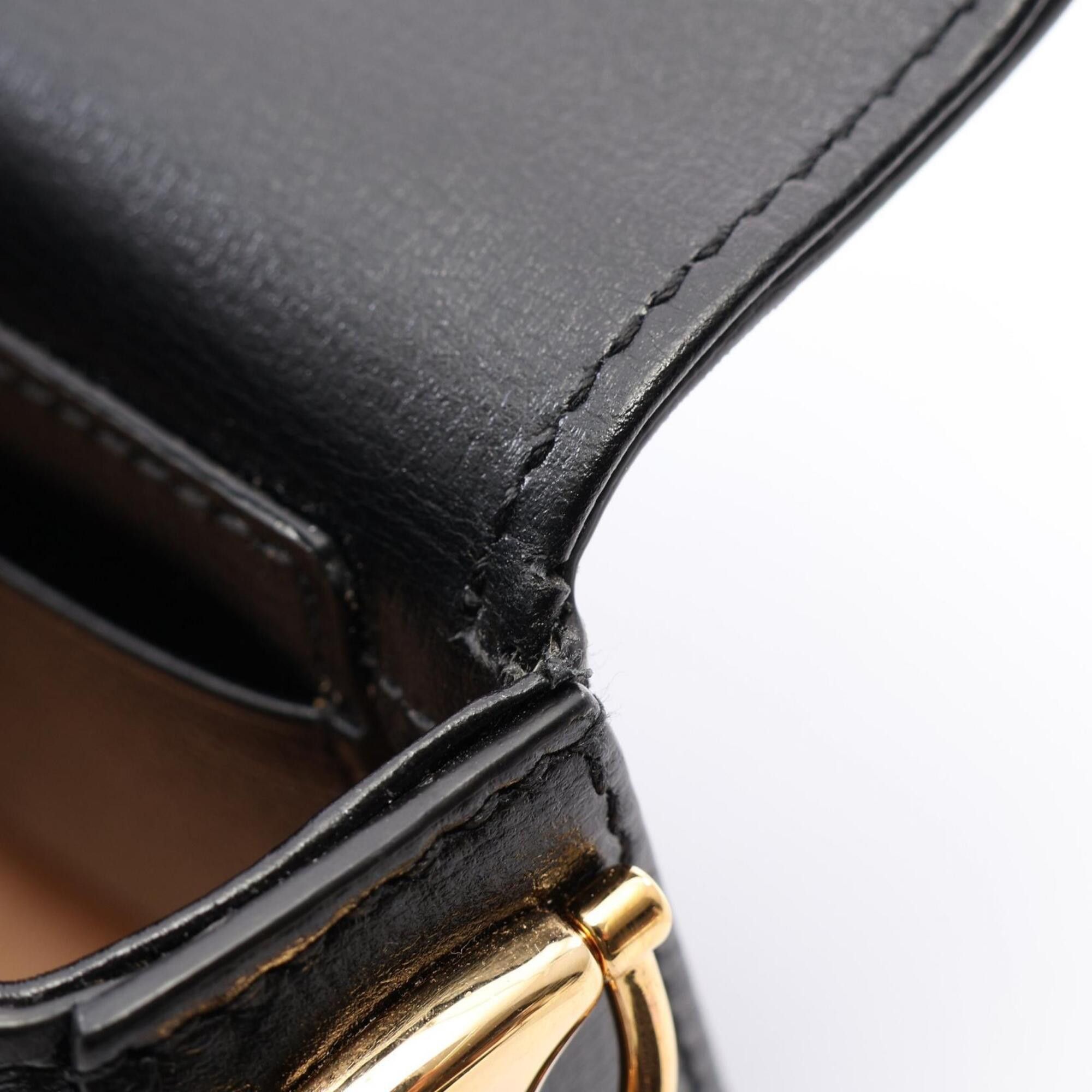 Gucci Gucci Horsebit 1955 Nano Bag Shoulder Handbag Leather Women's Black 760253 Size ONE SIZE - 6 Thumbnail