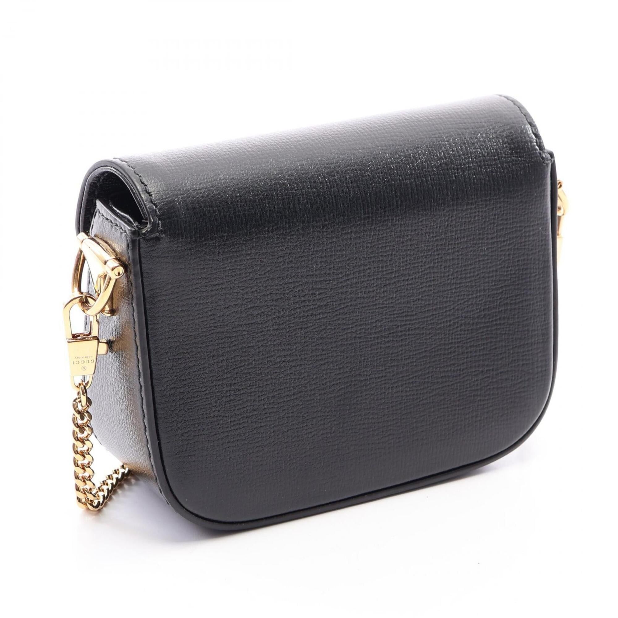 Gucci Gucci Horsebit 1955 Nano Bag Shoulder Handbag Leather Women's Black 760253 Size ONE SIZE - 2 Thumbnail