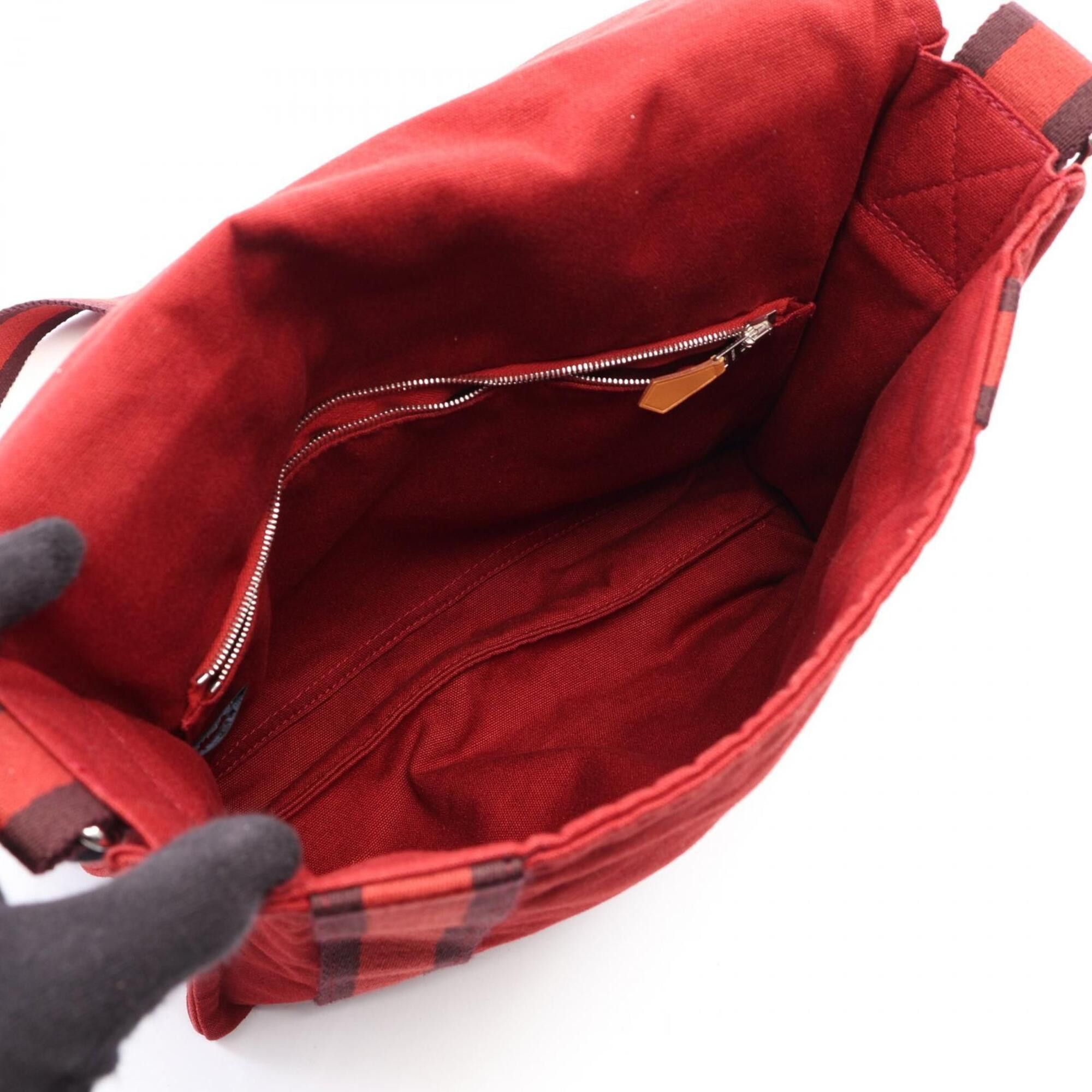 Hermes Hermes Fourre-Tout Bassas PM Shoulder Bag Handbag Canvas Men's Women's Bordeaux Size ONE SIZE - 3 Thumbnail