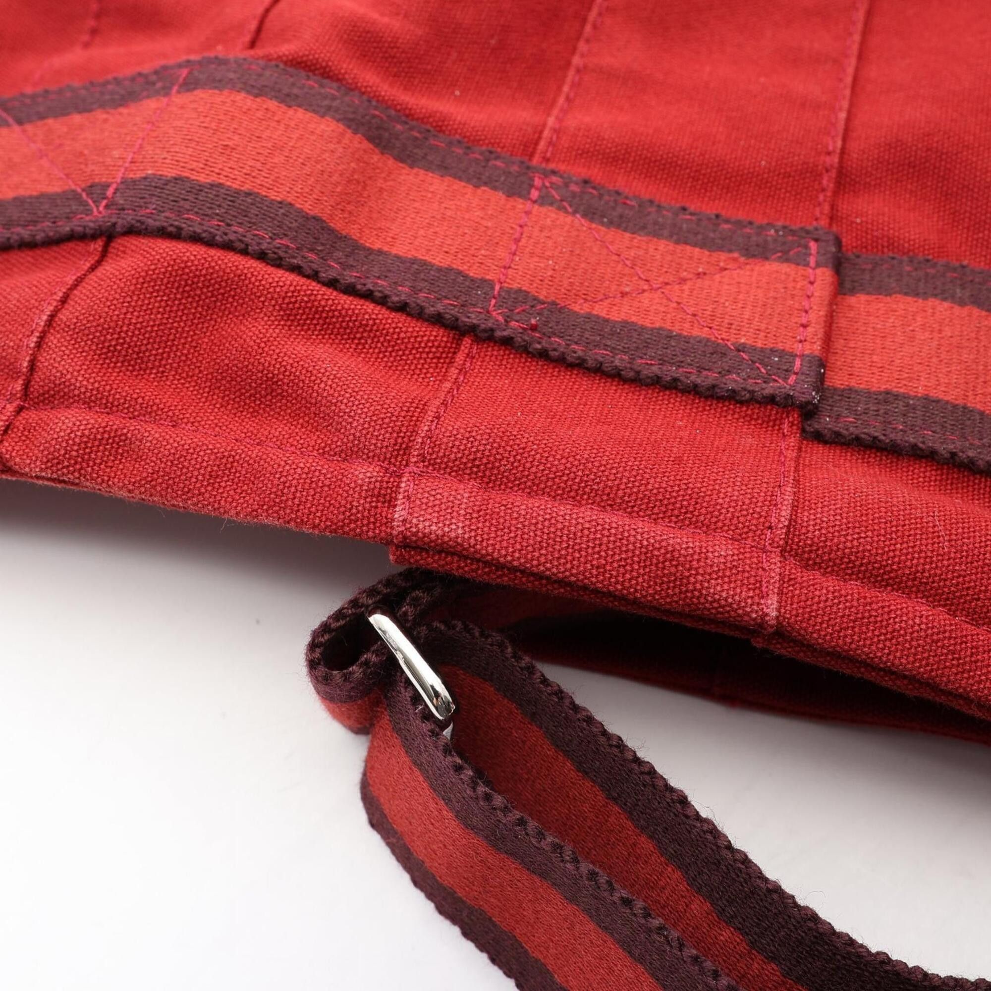 Hermes Hermes Fourre-Tout Bassas PM Shoulder Bag Handbag Canvas Men's Women's Bordeaux Size ONE SIZE - 8 Thumbnail