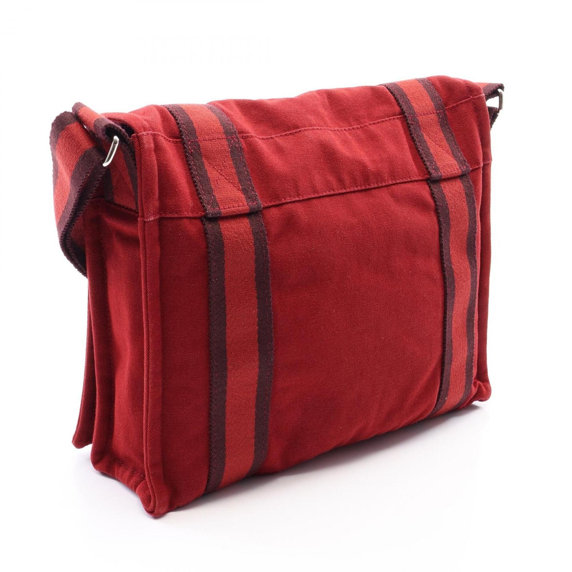Hermes Hermes Fourre-Tout Bassas PM Shoulder Bag Handbag Canvas Men's Women's Bordeaux Size ONE SIZE - 2 Thumbnail