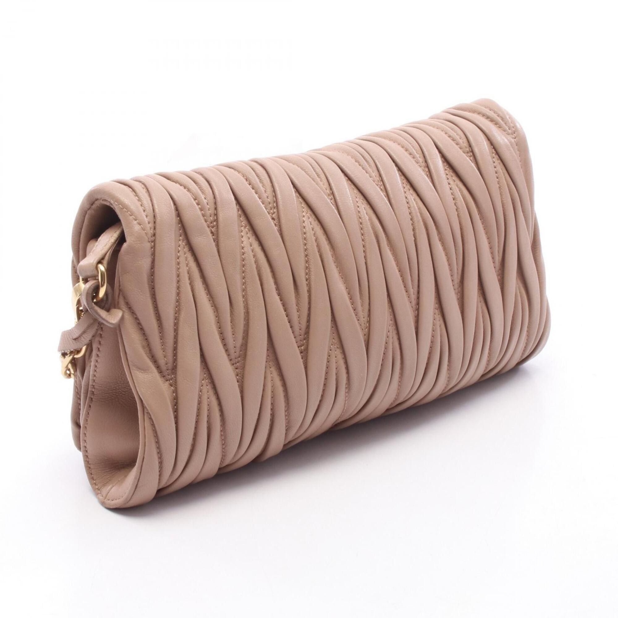 Miu Miu Miu Miu Miu Matelassé Shoulder Bag/Handbag, Leather, Women's, Pink, 5BH080 Size ONE SIZE - 2 Thumbnail