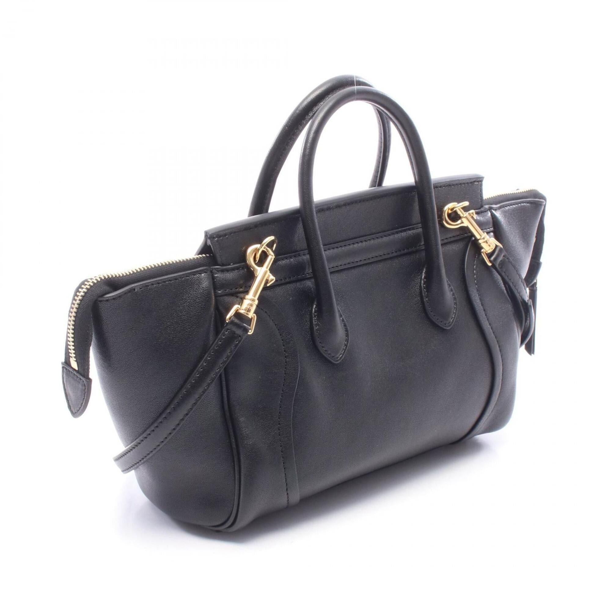 Celine Celine Little Luggage Small 2-Way Handbag, Leather, Women's, Black, L108J3056.38NO Size ONE SIZE - 2 Thumbnail