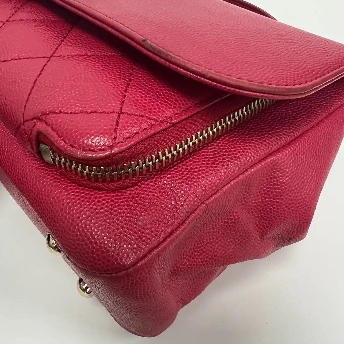 Chanel CHANEL BUSINESS AFFINITY Medium red pebbled cowhide leather quilted shoulder bag Size ONE SIZE - 4 Thumbnail