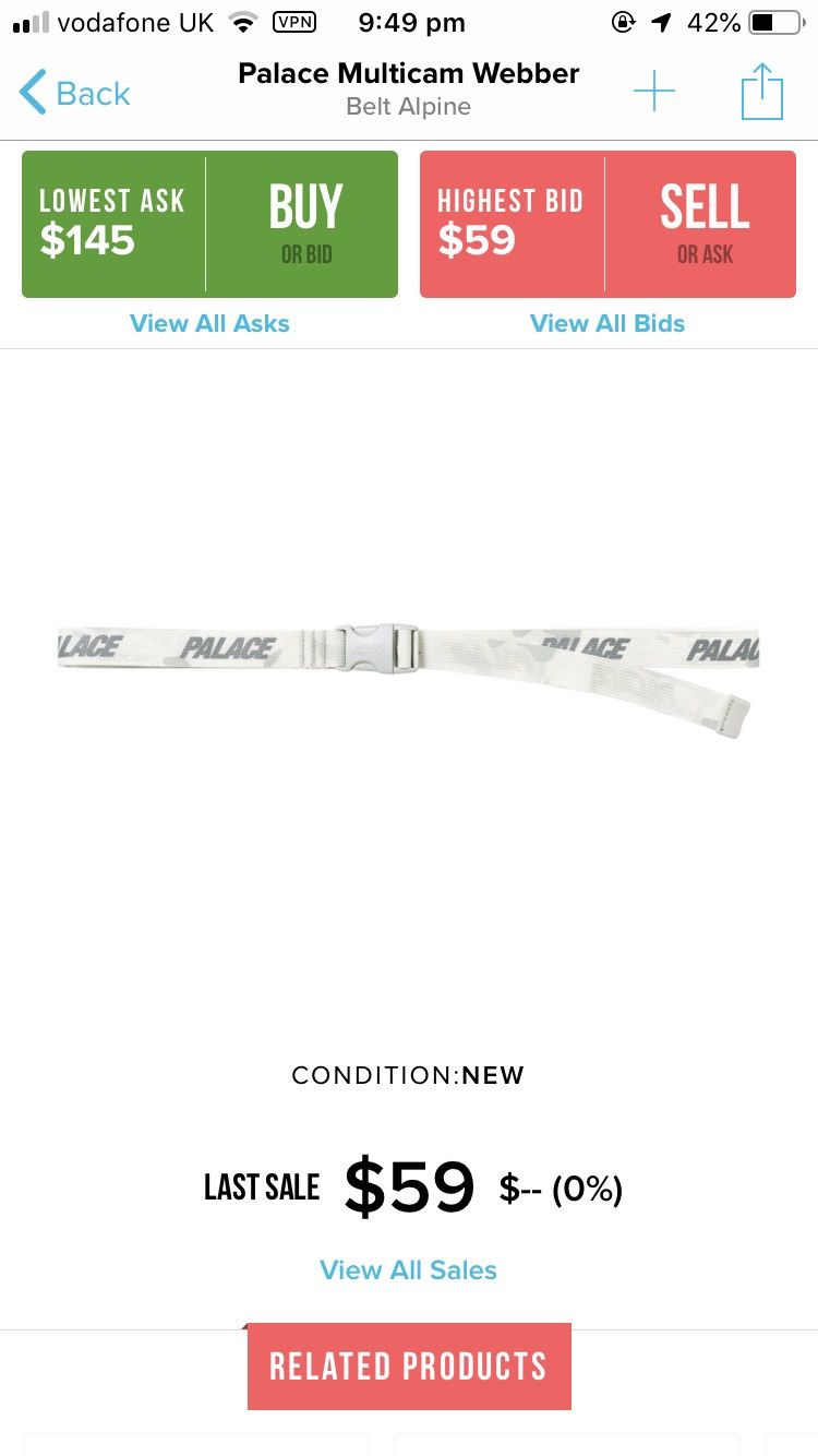 小物 PALACE WEBBER BELT 2025年最新】Palace Skateboards ベルトの人気アイテム - メルカリ