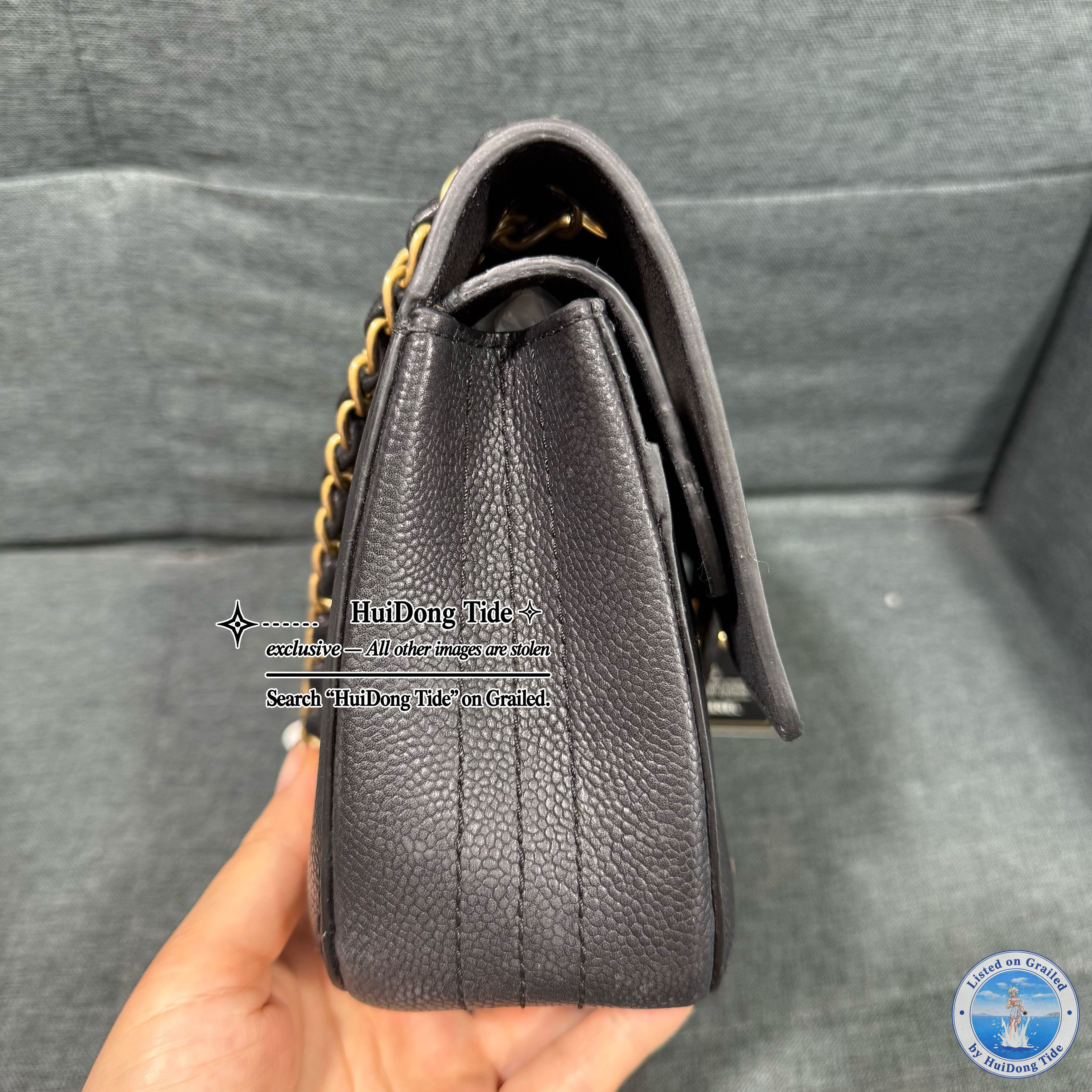 Chanel CHANEL Classic Flap Medium Caviar Leather Shoulder Bag Size ONE SIZE - 4 Thumbnail