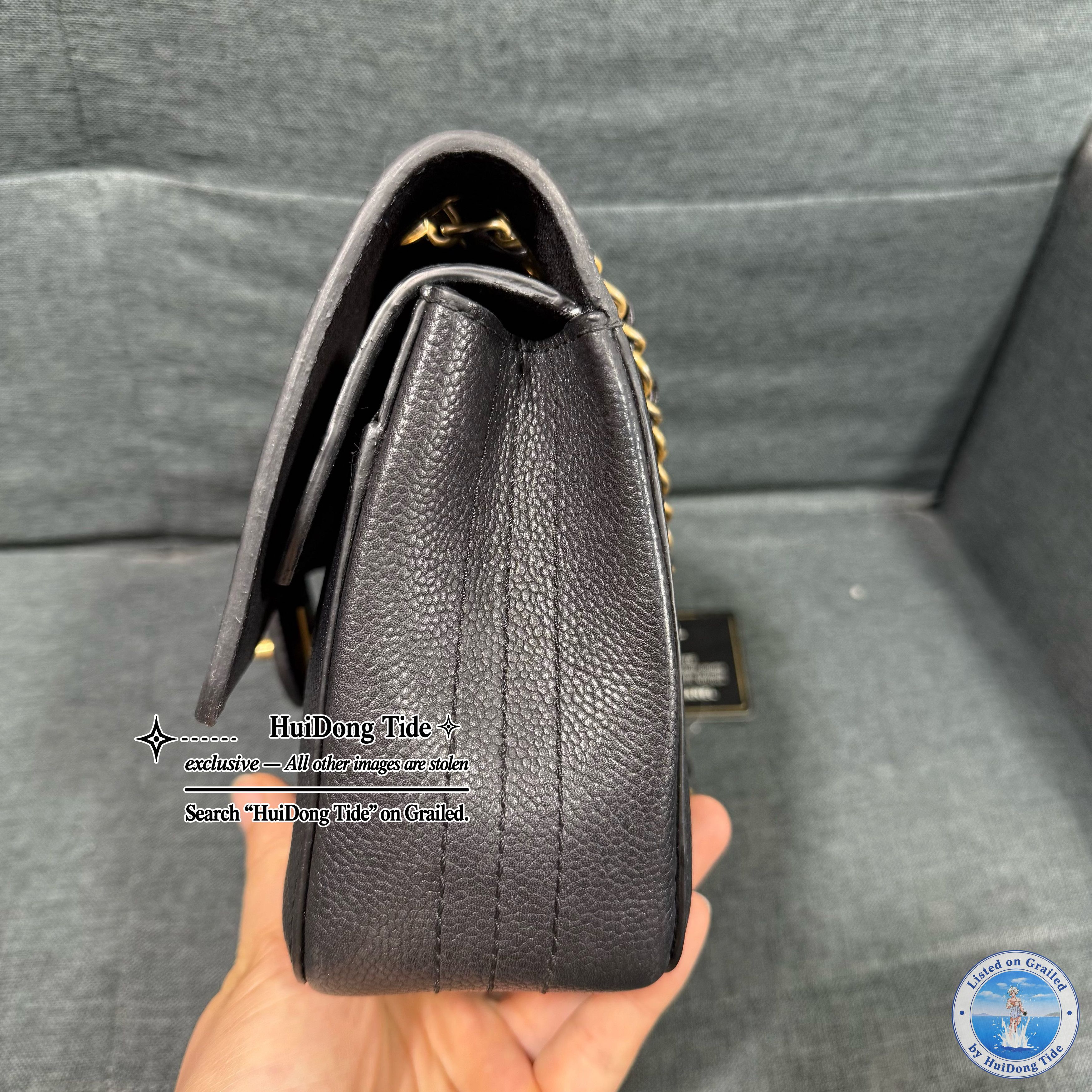 Chanel CHANEL Classic Flap Medium Caviar Leather Shoulder Bag Size ONE SIZE - 3 Thumbnail
