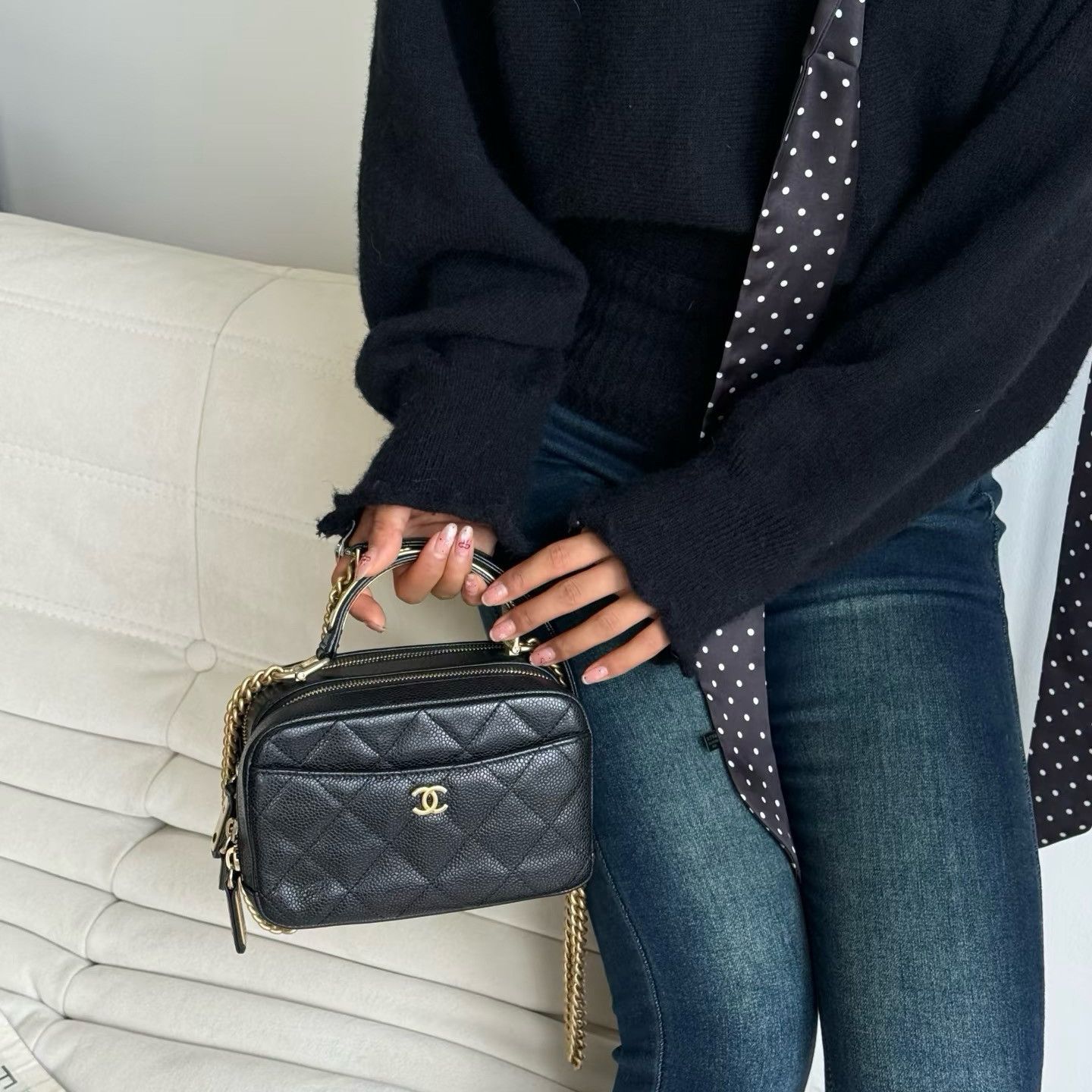 Chanel Chanel Quilted Caviar Camera Case Bag Size ONE SIZE Size ONE SIZE - 10 Thumbnail