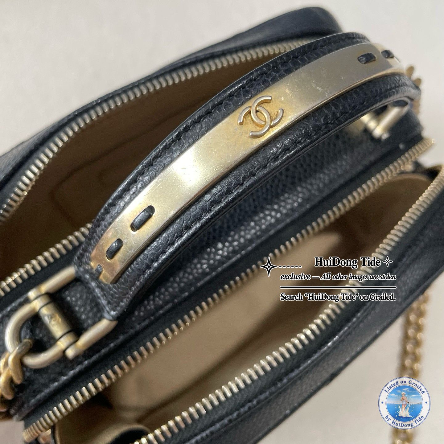 Chanel Chanel Quilted Caviar Camera Case Bag Size ONE SIZE Size ONE SIZE - 9 Thumbnail