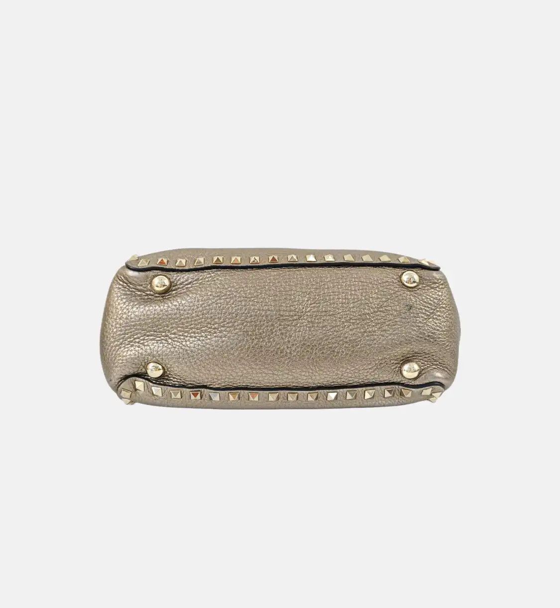 Valentino VALENTINO Rockstud Small champagne cowhide leather stud shoulder bag crossbody b Size ONE SIZE - 6 Thumbnail