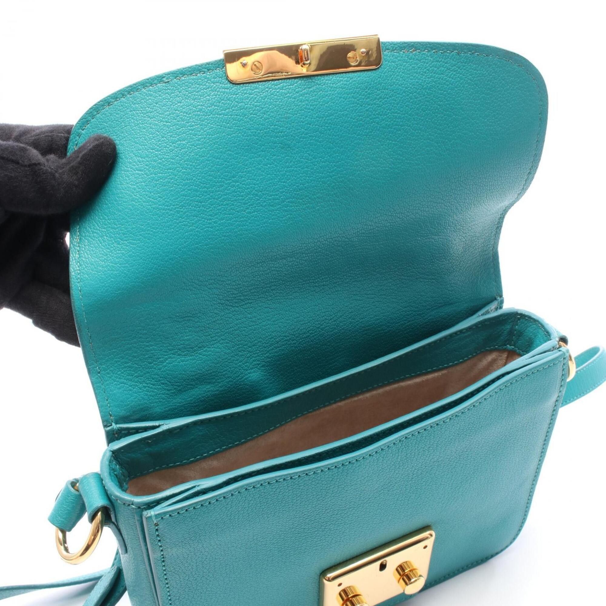 Miu Miu Miu Miu Miu Madras 2-Way Handbag, Leather, Women's, Green Size ONE SIZE - 10 Thumbnail
