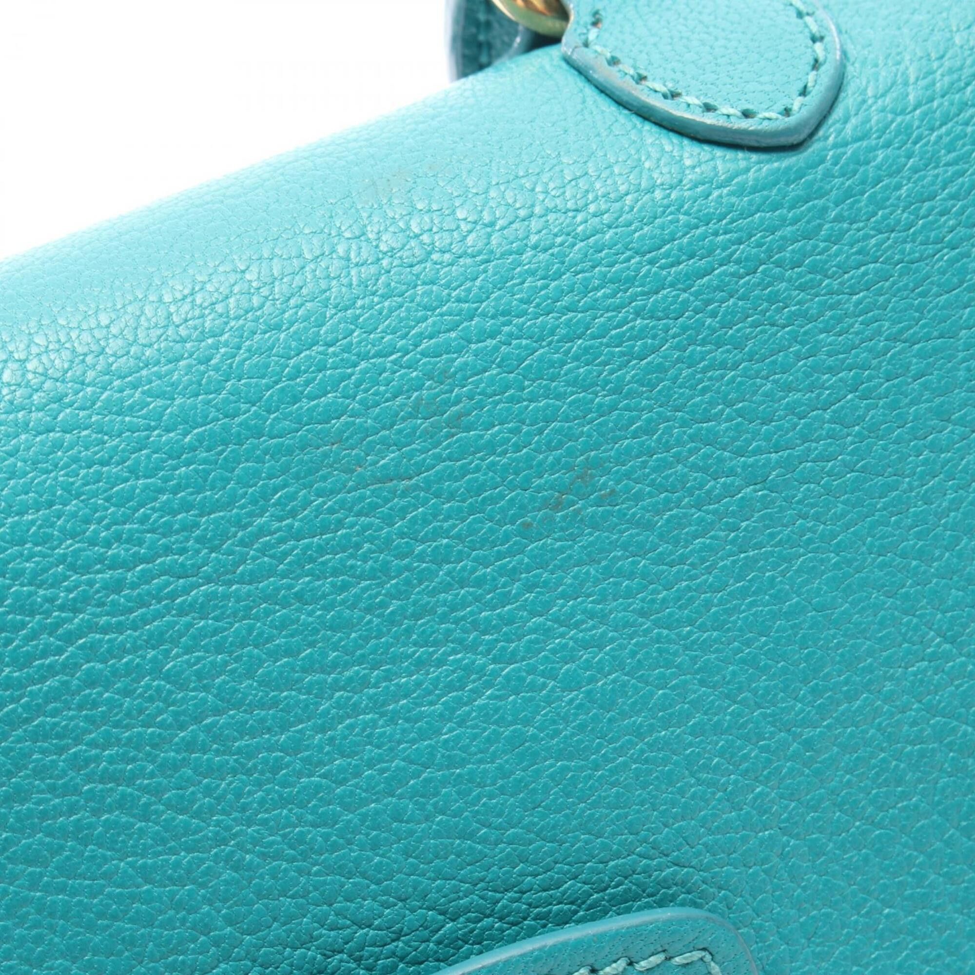 Miu Miu Miu Miu Miu Madras 2-Way Handbag, Leather, Women's, Green Size ONE SIZE - 7 Thumbnail