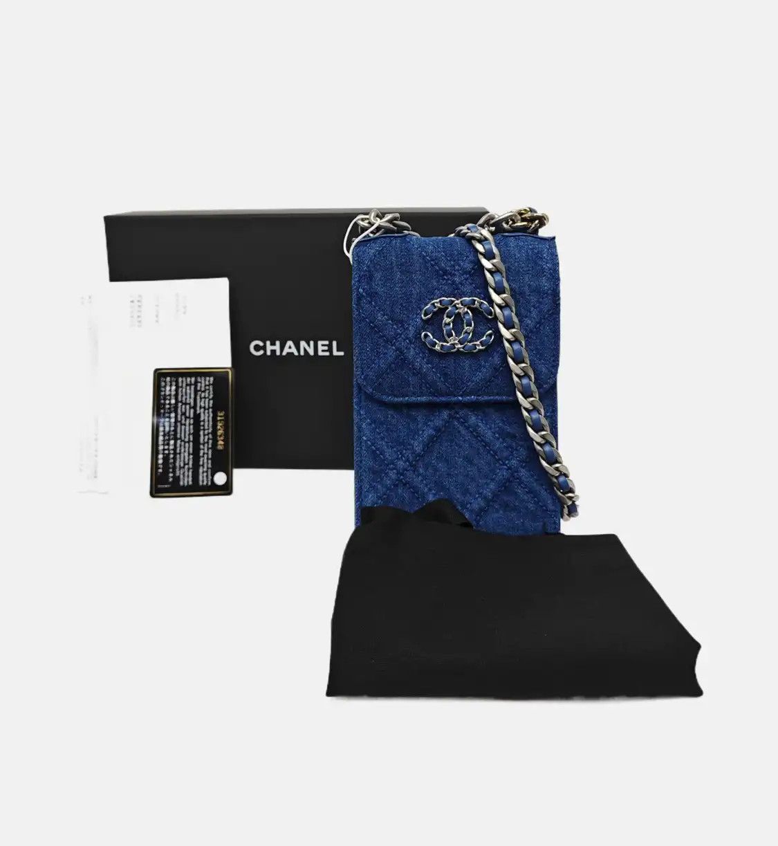 Chanel CHANEL CHAIN INFINITY TOP HANDLE blue denim quilted shoulder bag crossbody bag g Size ONE SIZE - 8 Thumbnail
