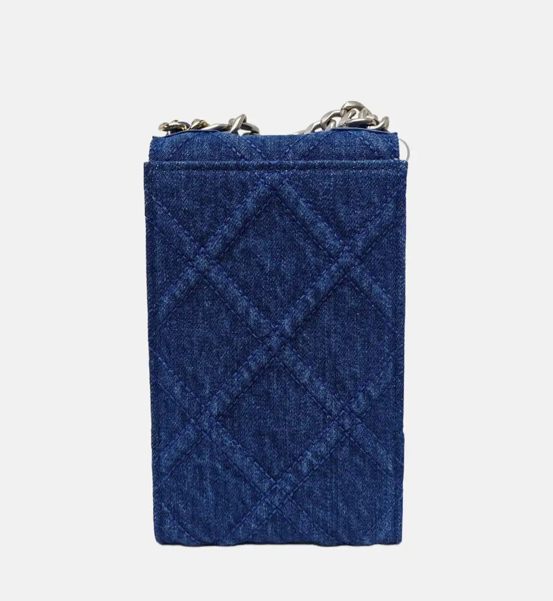 Chanel CHANEL CHAIN INFINITY TOP HANDLE blue denim quilted shoulder bag crossbody bag g Size ONE SIZE - 5 Thumbnail