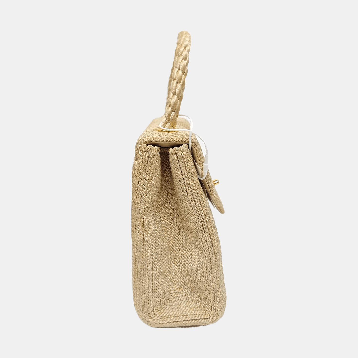 Chanel CHANEL Woven Fabric Handle Bag Beige Size ONE SIZE Size ONE SIZE - 4 Thumbnail