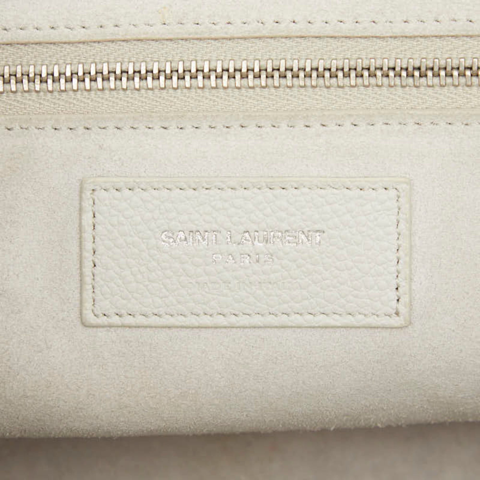 Saint Laurent Paris Saint Laurent Cabas Rive Gauche Handbag Shoulder Bag 2-way 400413 Light Gray Leather Women's SAINT LAURENT Size ONE SIZE - 9 Thumbnail