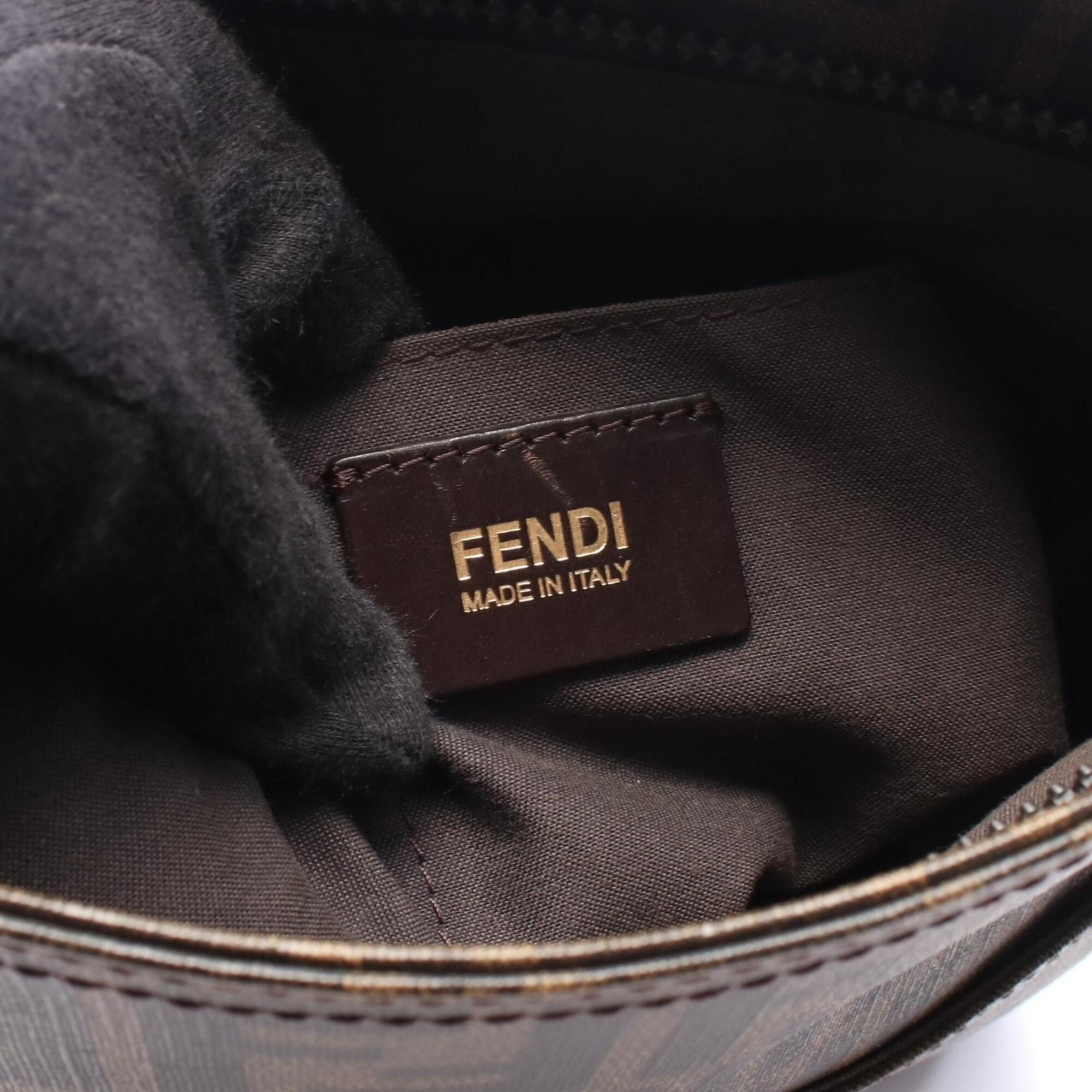 Fendi Fendi Zucca Shoulder Bag/Handbag, Coated Canvas, Men's/Women's, Brown/Black, 7VA207 Size ONE SIZE - 4 Thumbnail
