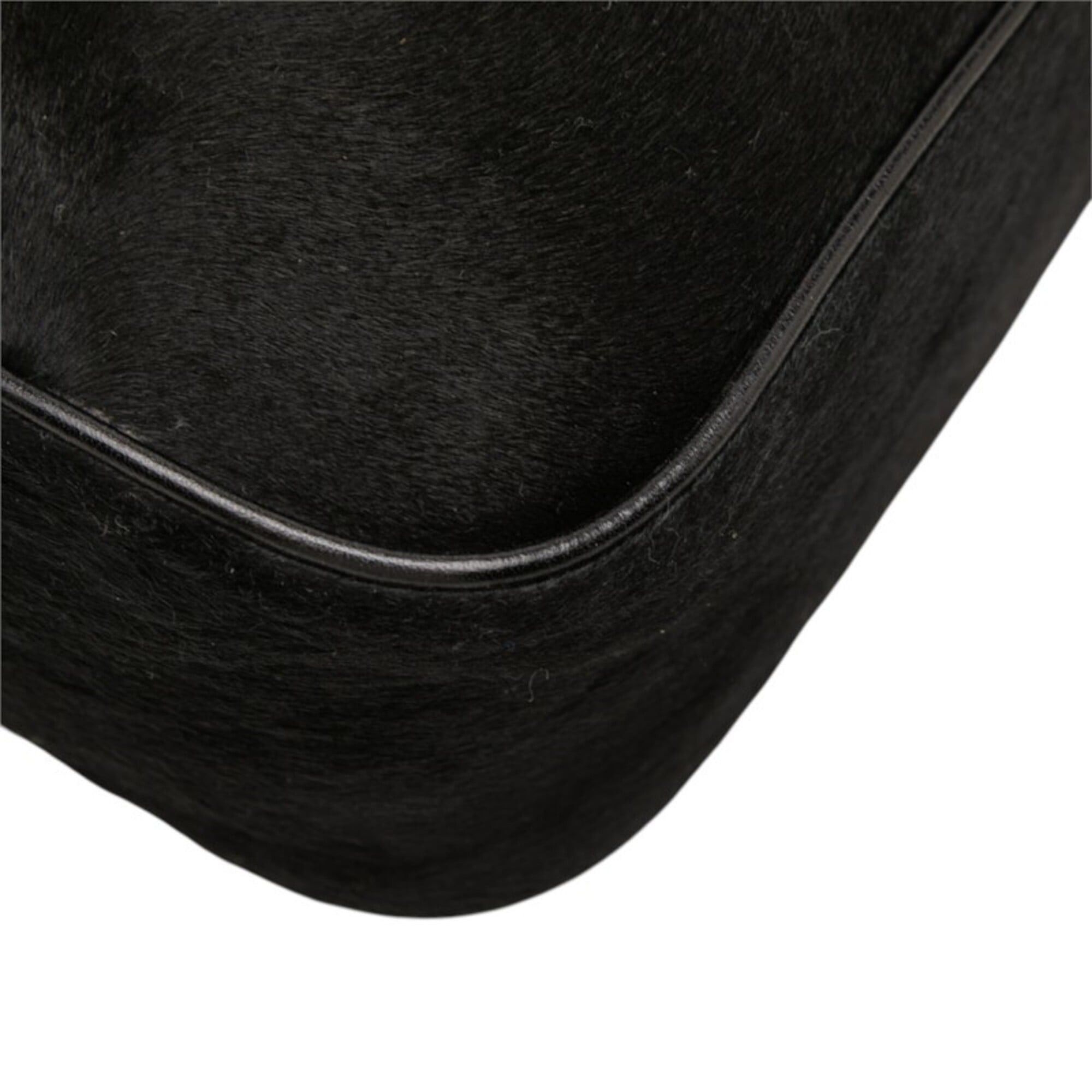 Fendi Fendi FF Logo One-Shoulder Bag, Black Calfskin Leather, Women's FENDI Size ONE SIZE - 7 Thumbnail
