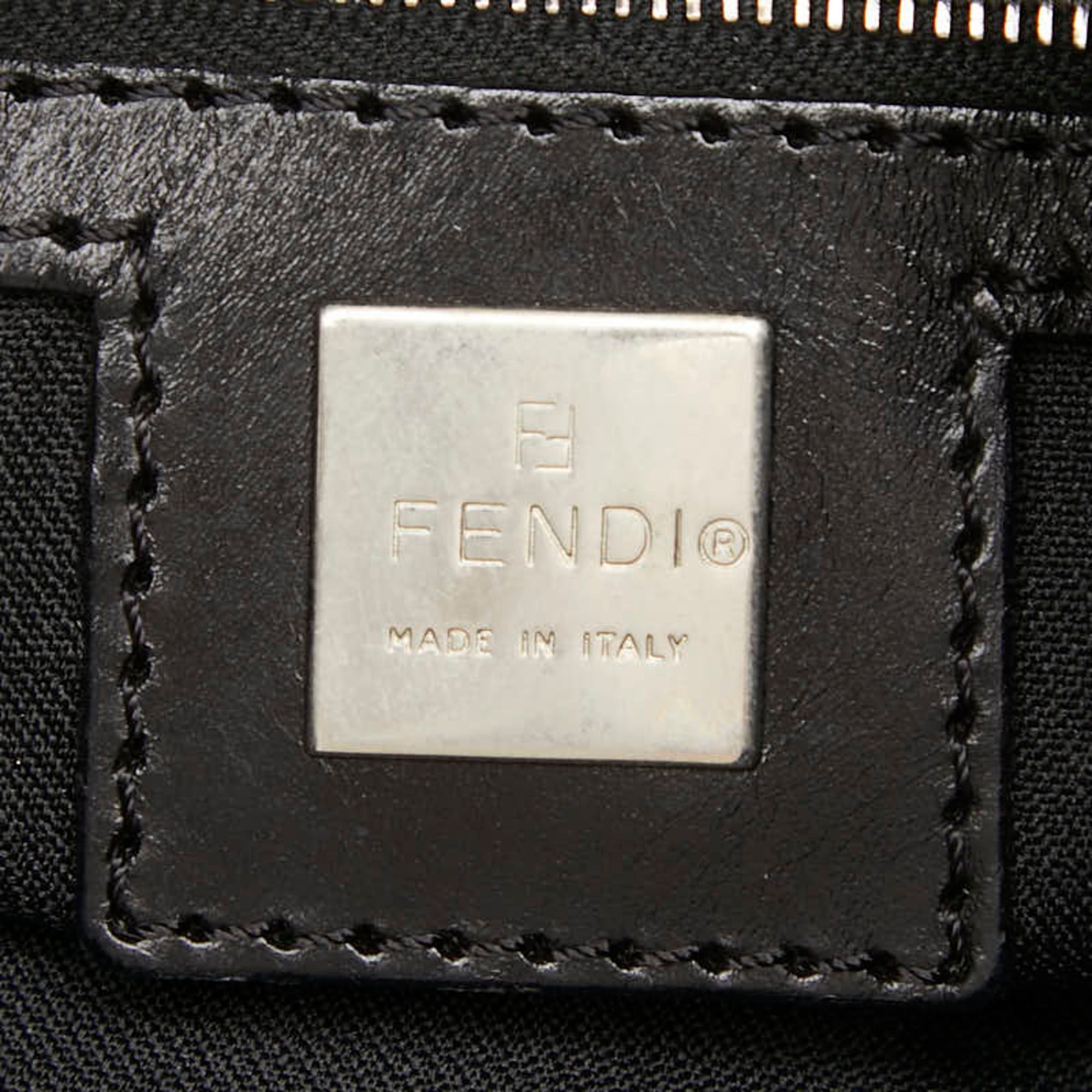 Fendi Fendi FF Logo One-Shoulder Bag, Black Calfskin Leather, Women's FENDI Size ONE SIZE - 14 Thumbnail