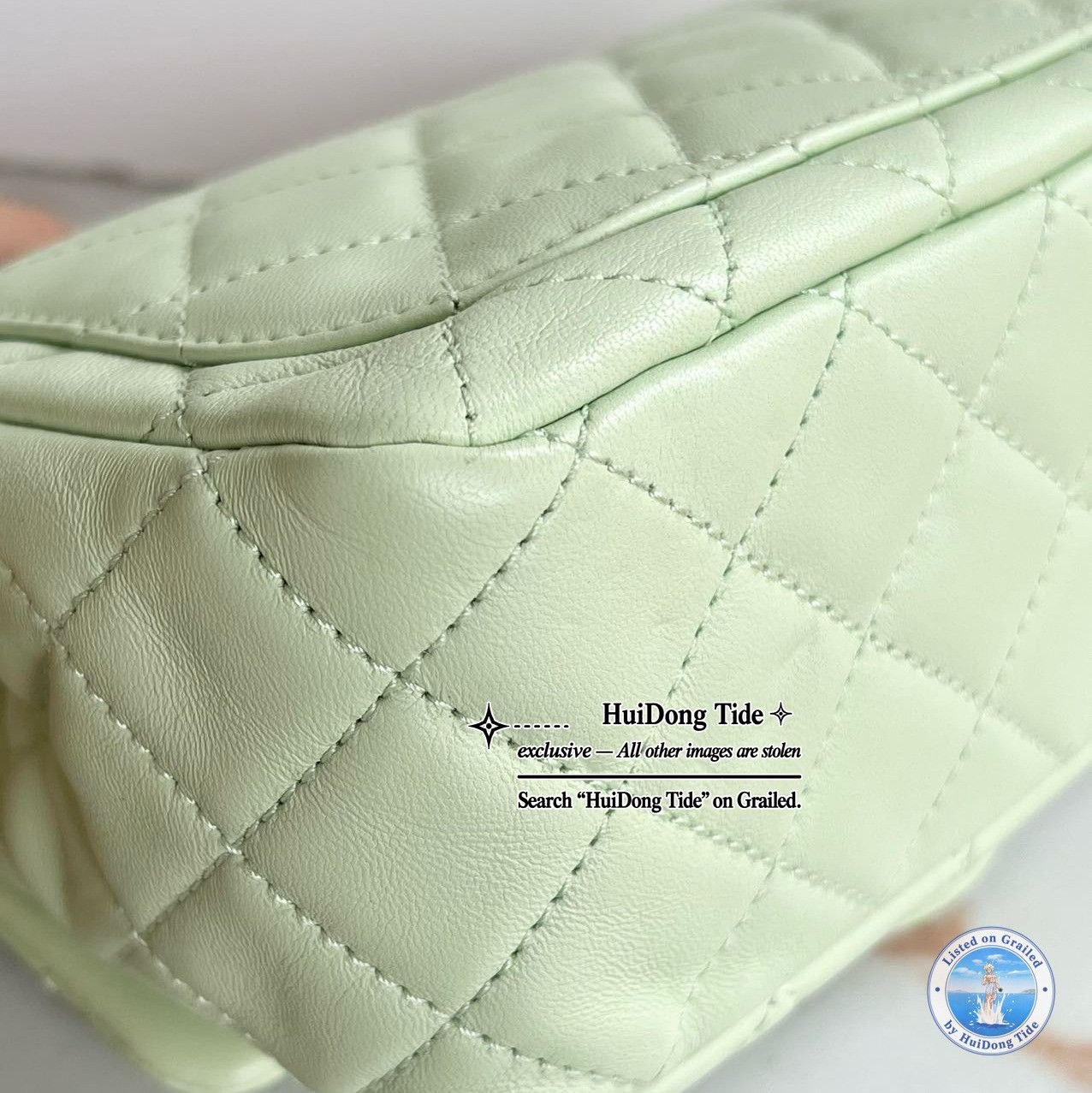 Chanel Chanel Classic Flap Mint Lambskin Gold Hardware Chain Bag Size ONE SIZE - 11 Thumbnail
