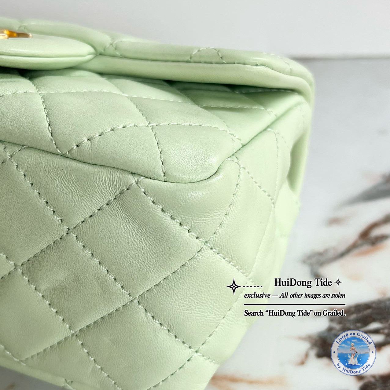 Chanel Chanel Classic Flap Mint Lambskin Gold Hardware Chain Bag Size ONE SIZE - 10 Thumbnail