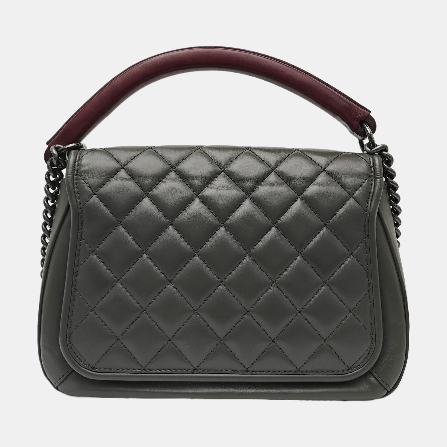 Chanel CHANEL Prestige Quilted Leather Shoulder Bag Gray Size ONE SIZE - 5 Thumbnail