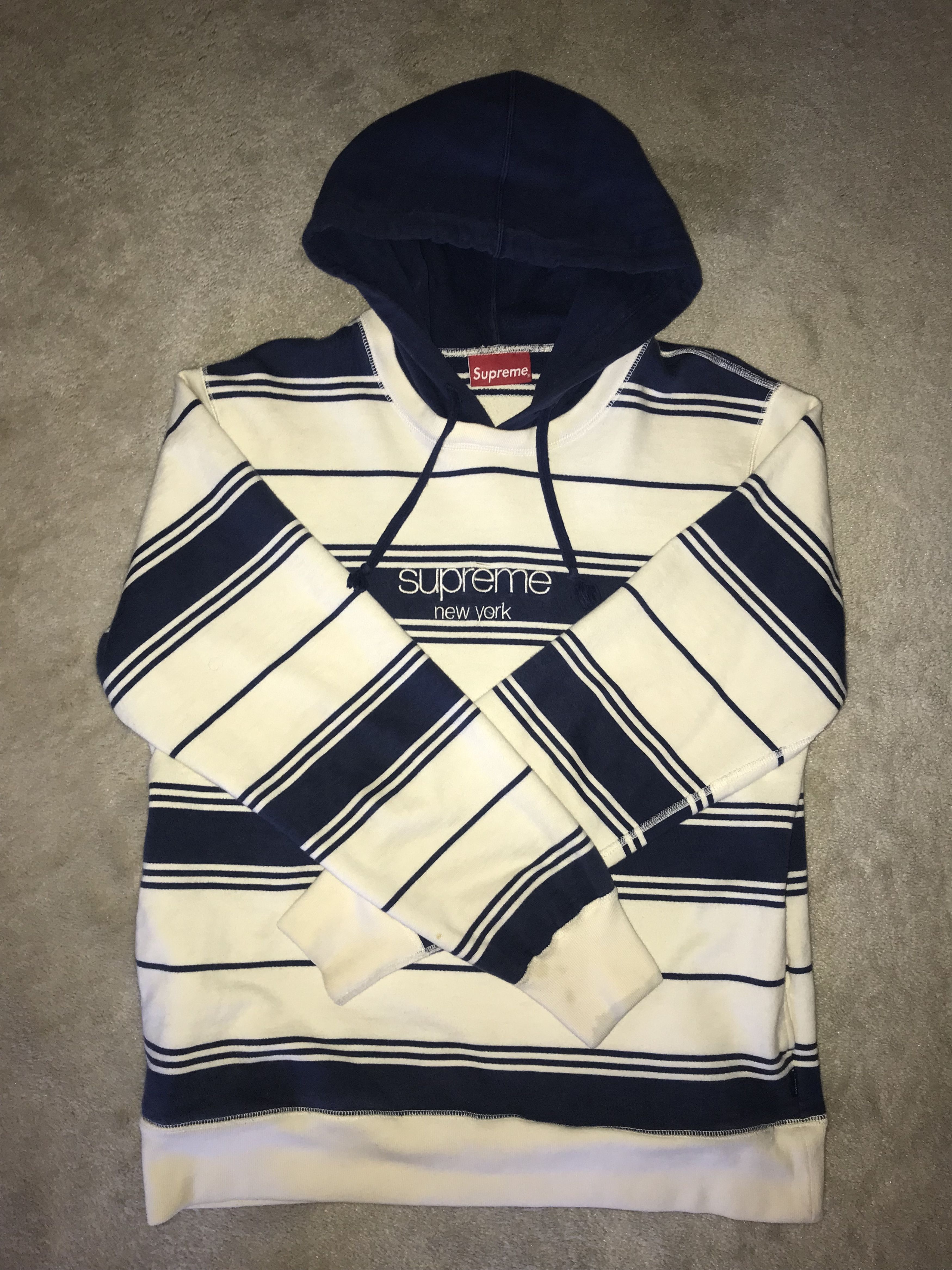 Supreme Striped Hoodie Size US M / EU 48-50 / 2 - 1 Thumbnail