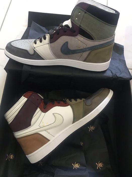 The Shoe Surgeon X Air Jordan 1 High 'Travis Scott Earth Tone Scrap  Leather' - Air Jordan - TSS AJ1 TS EARTH - earth tone