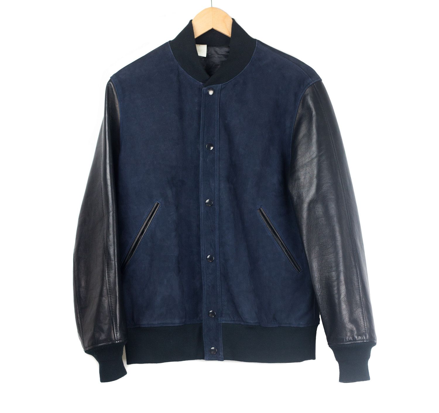 N.Hoolywood SS15 Horse Leather/ Cow Mid Varisty Jacket Size US M / EU 48-50 / 2 - 1 Thumbnail