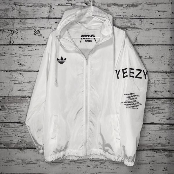 Adidas X Kanye West Yeezus White Tour Jacket Windbreaker Rare Size