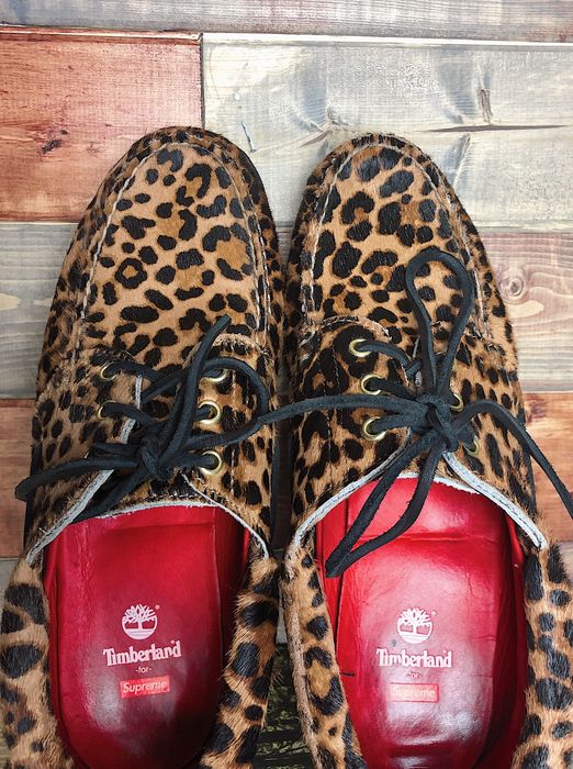 Supreme hot sale timberland leopard