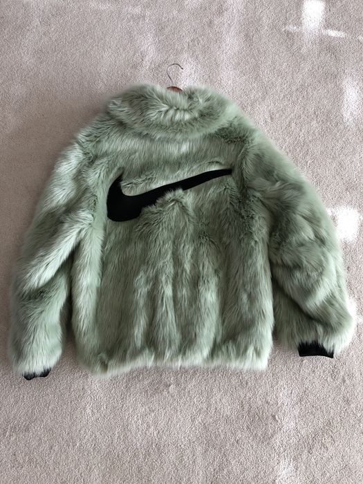 Nike Nike x Ambush Reversible Faux Fur Coat Jade Horizon Black