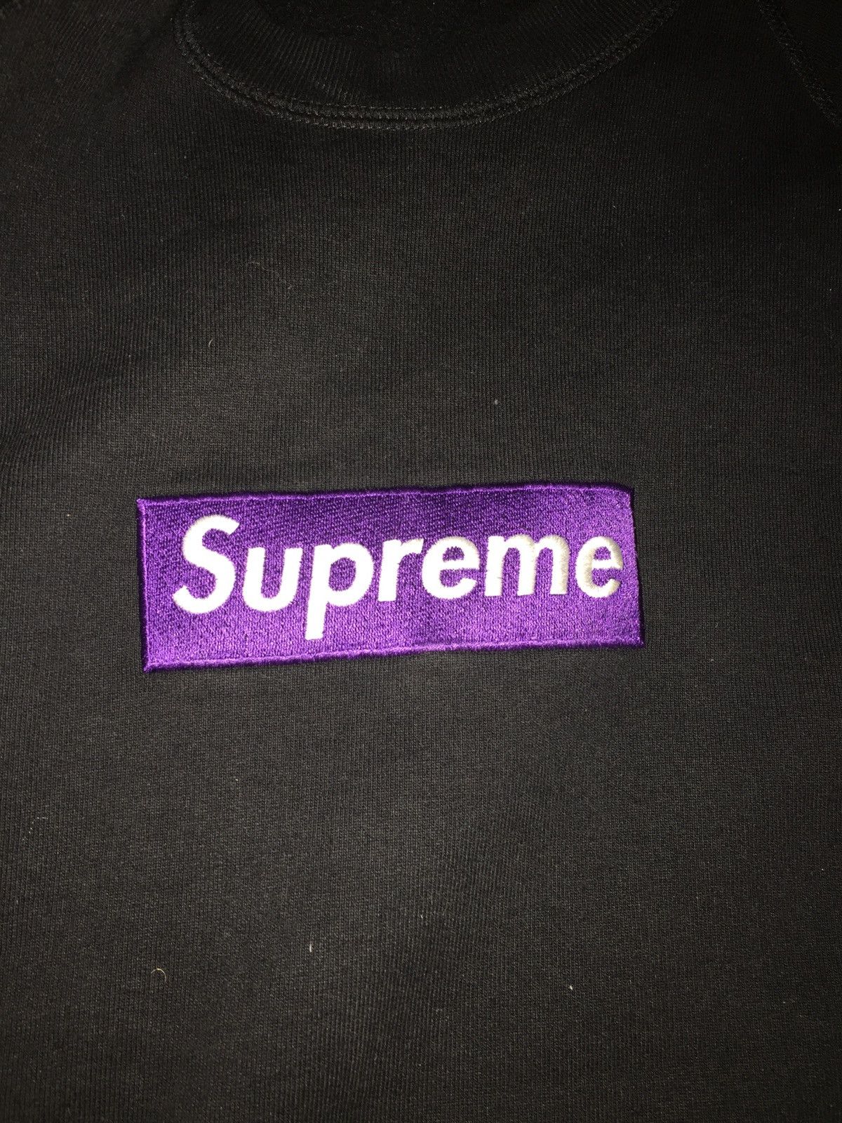 Supreme Purple on Black Supreme Box Logo Crewneck | Grailed Supreme Purple on Black Supreme Box Logo Crewneck | Grailed