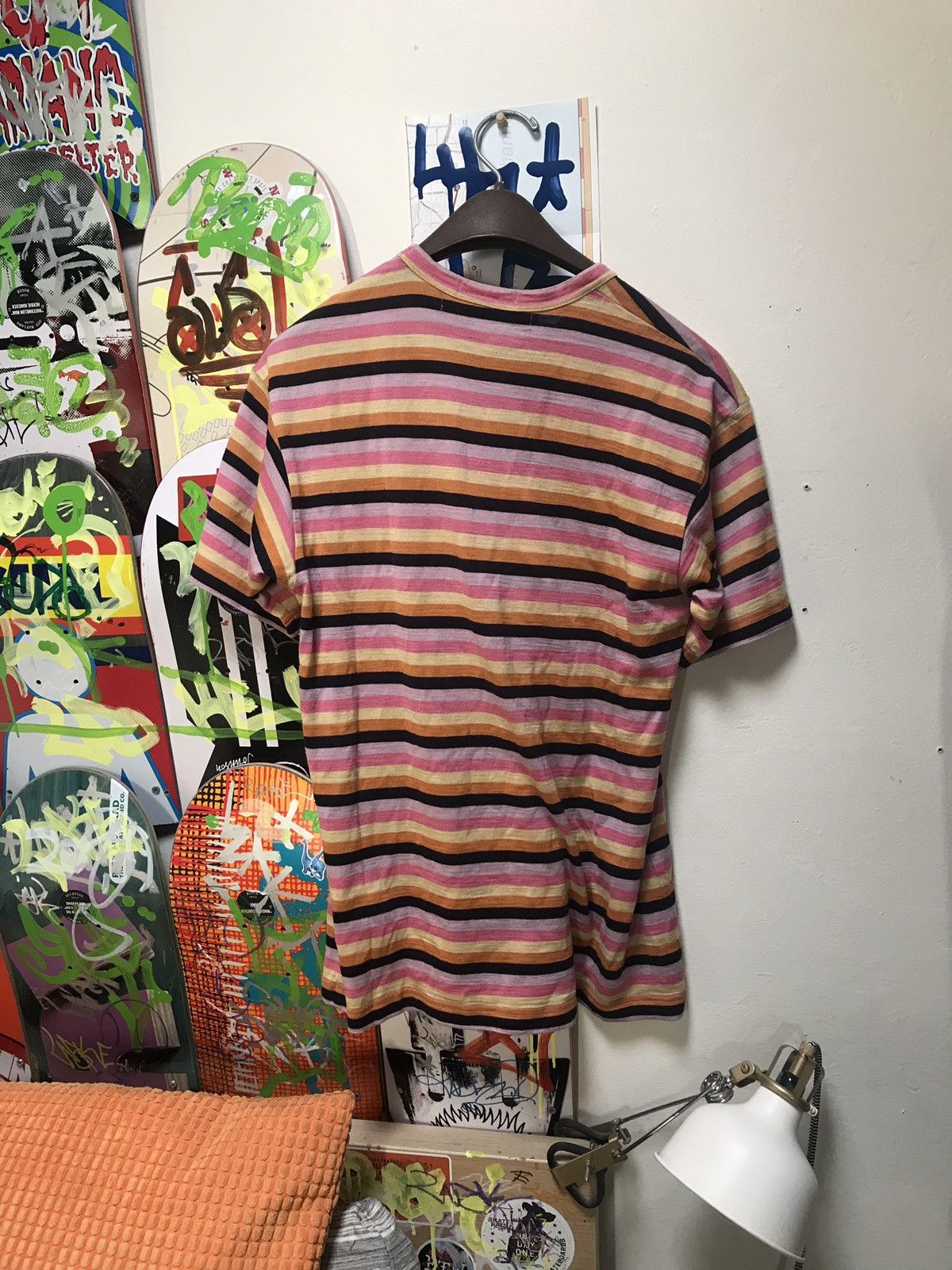 Junya Watanabe 2004 Junya Watanabe Nike striped logo shirt Size US S / EU 44-46 / 1 - 5 Thumbnail