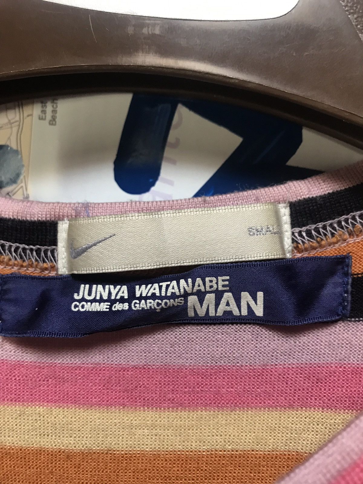 Junya Watanabe 2004 Junya Watanabe Nike striped logo shirt Size US S / EU 44-46 / 1 - 3 Thumbnail