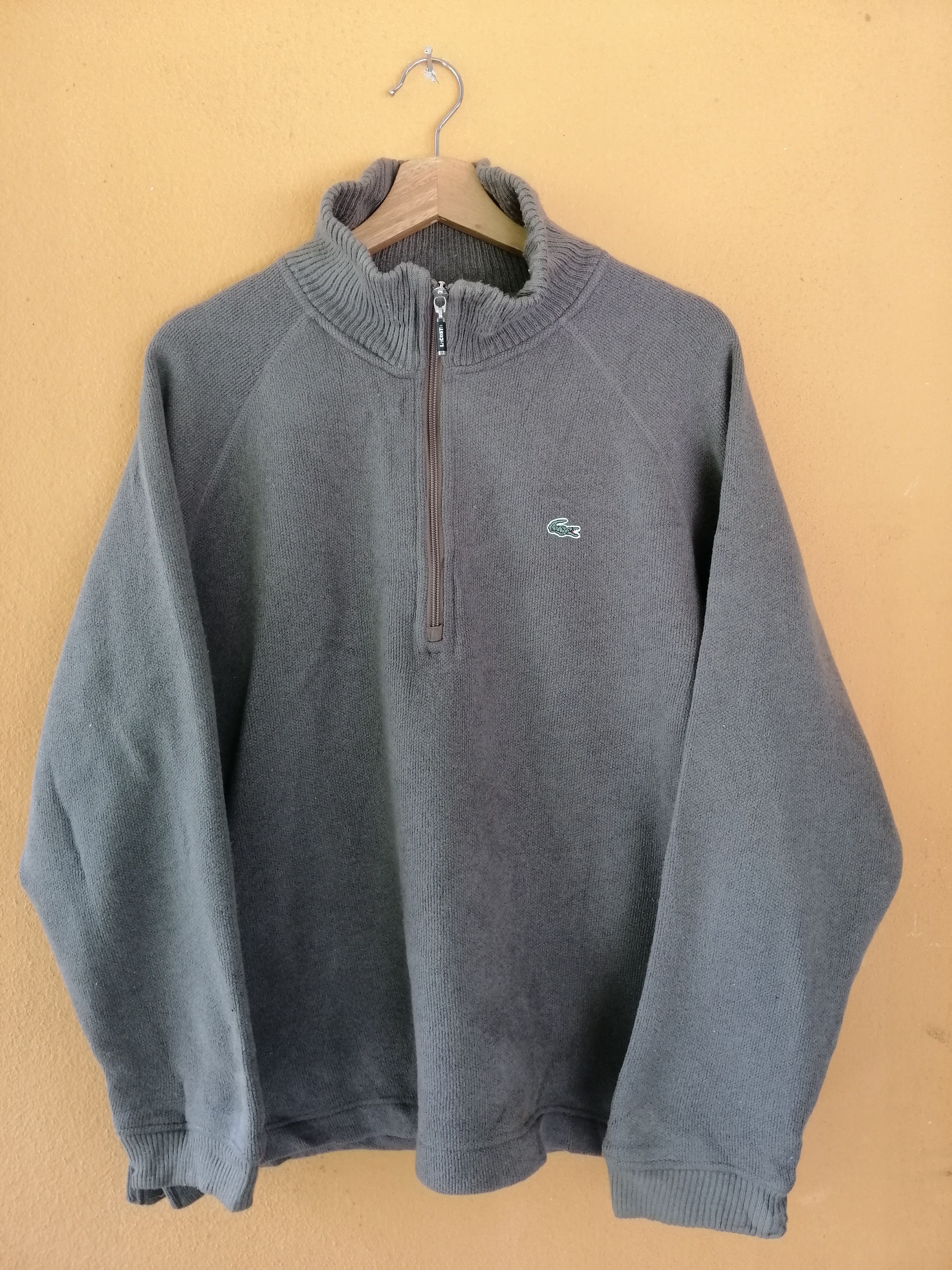 Lacoste Vintage Lacoste Zipper Sweatshirt B6 Size US L / EU 52-54 / 3 - 1 Thumbnail