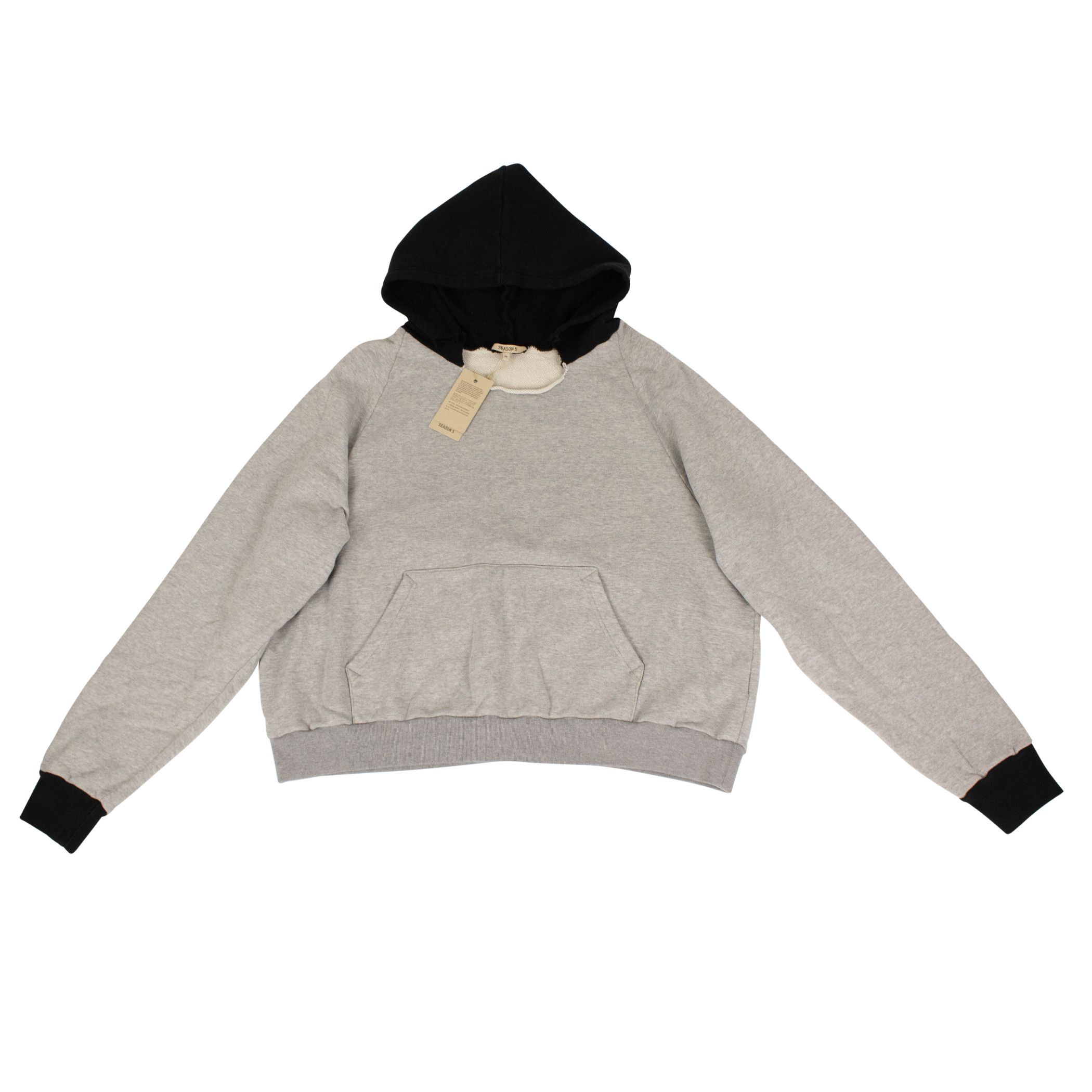 Yeezy Season 5 Heather Gray And Ink Rip Hoodie Sweatshirt M Grailed