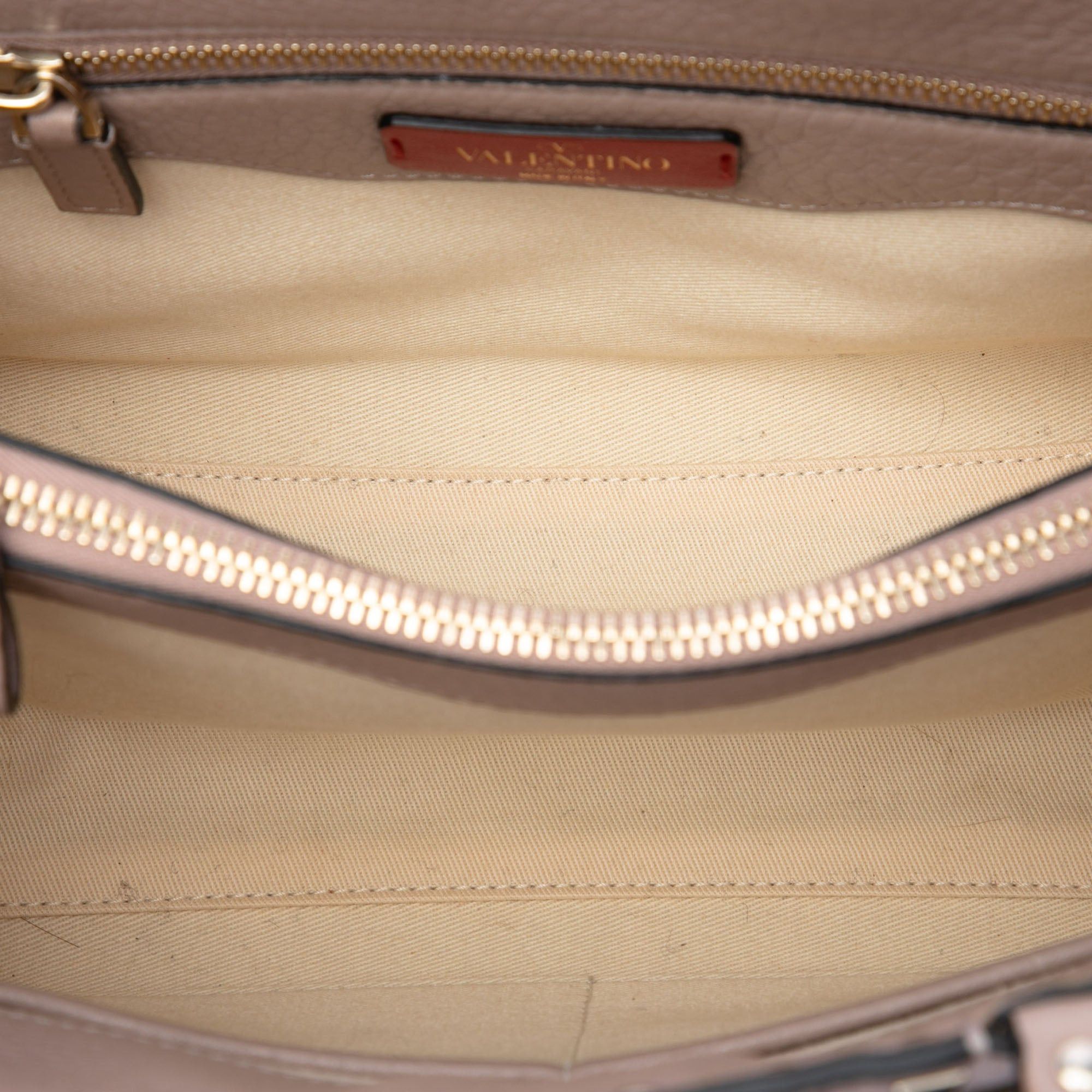 Valentino Grained Calfskin Rockstud Flip Lock Tote Size ONE SIZE - 4 Thumbnail