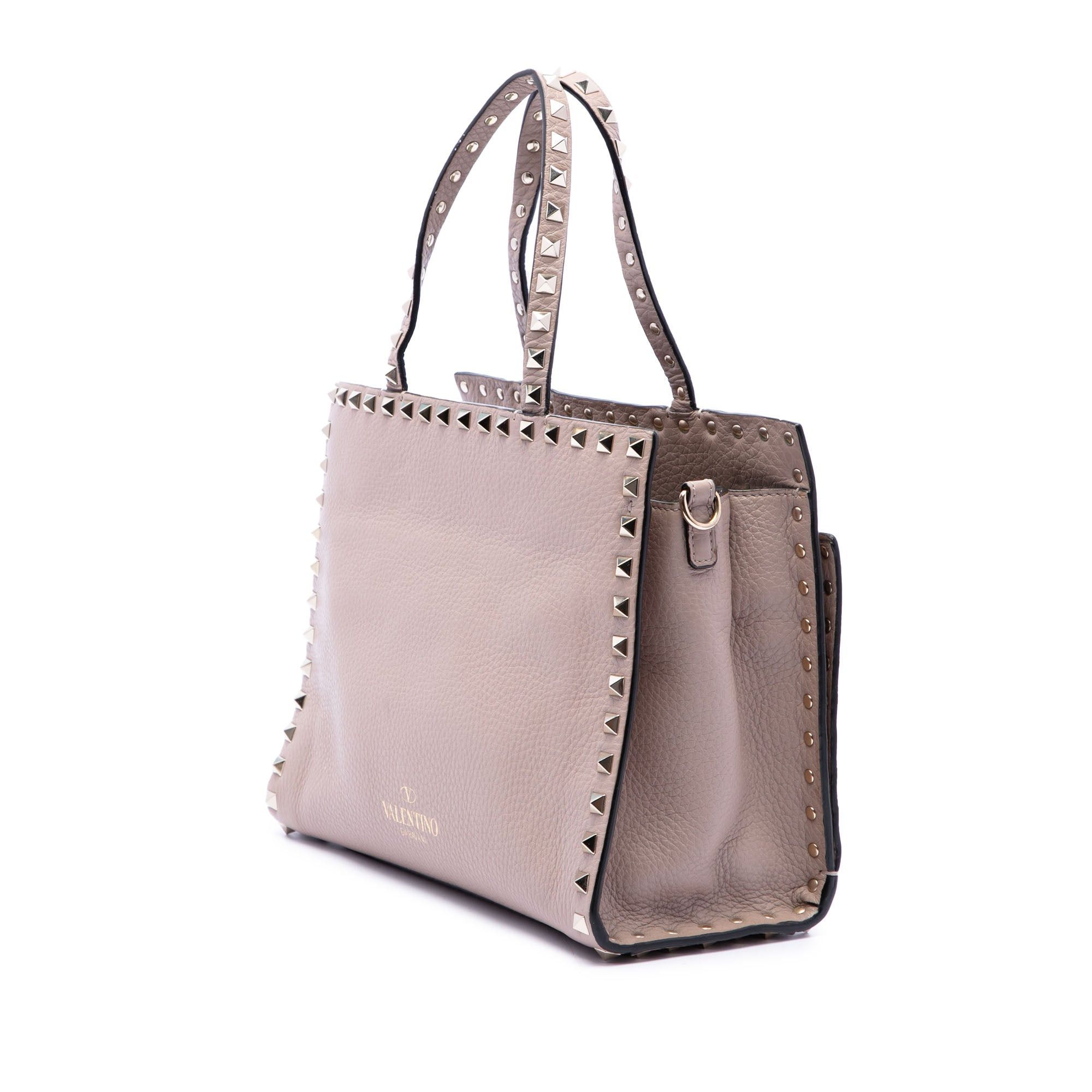 Valentino Grained Calfskin Rockstud Flip Lock Tote Size ONE SIZE - 2 Thumbnail