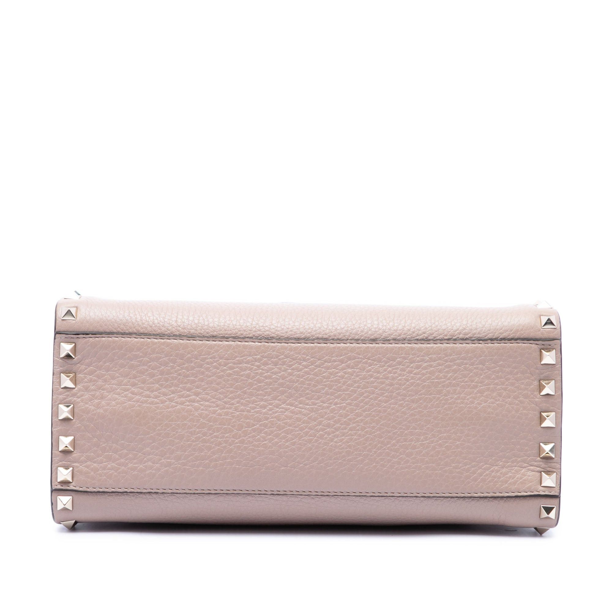 Valentino Grained Calfskin Rockstud Flip Lock Tote Size ONE SIZE - 3 Thumbnail